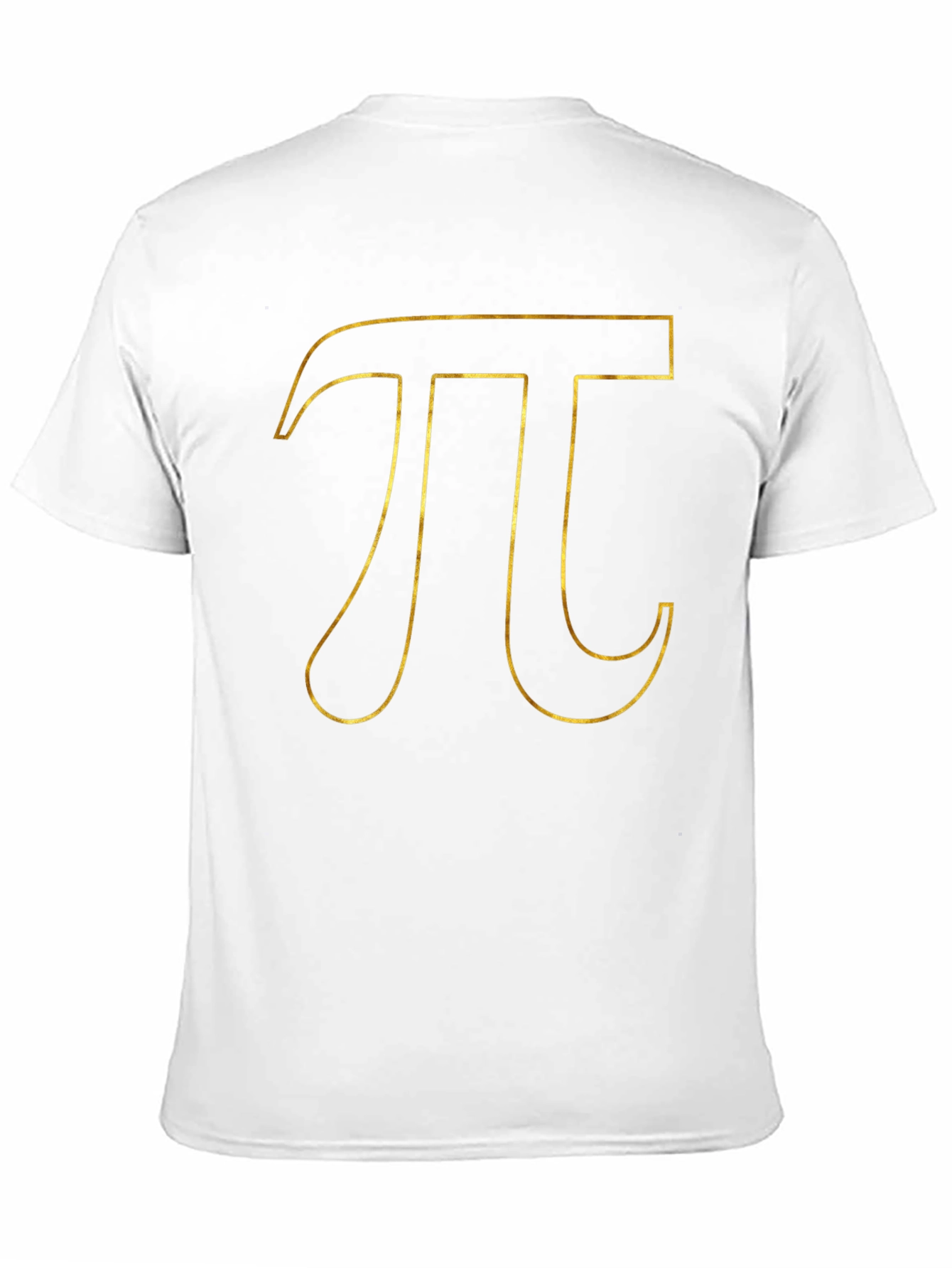 Pi Symbol T-Shirt - Gold Outline Design