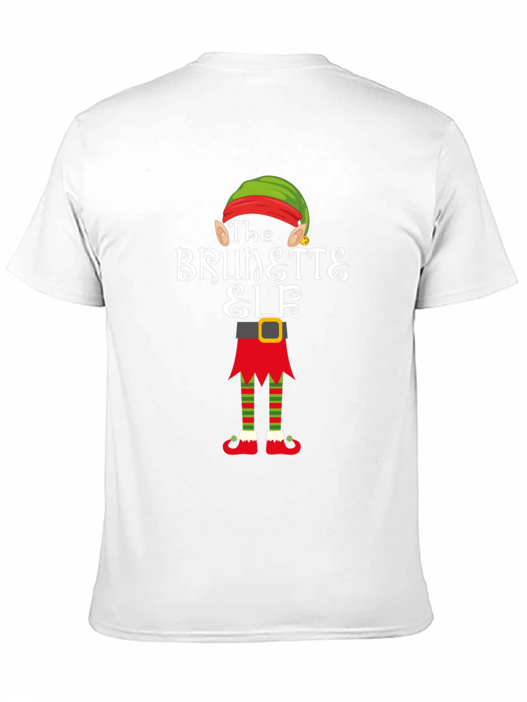 Brunette Elf Christmas Graphic Tee
