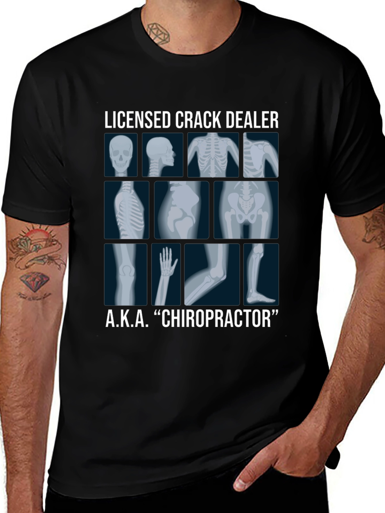 Chiropractor Licensed Crack Dealer Graphic T-Shirt