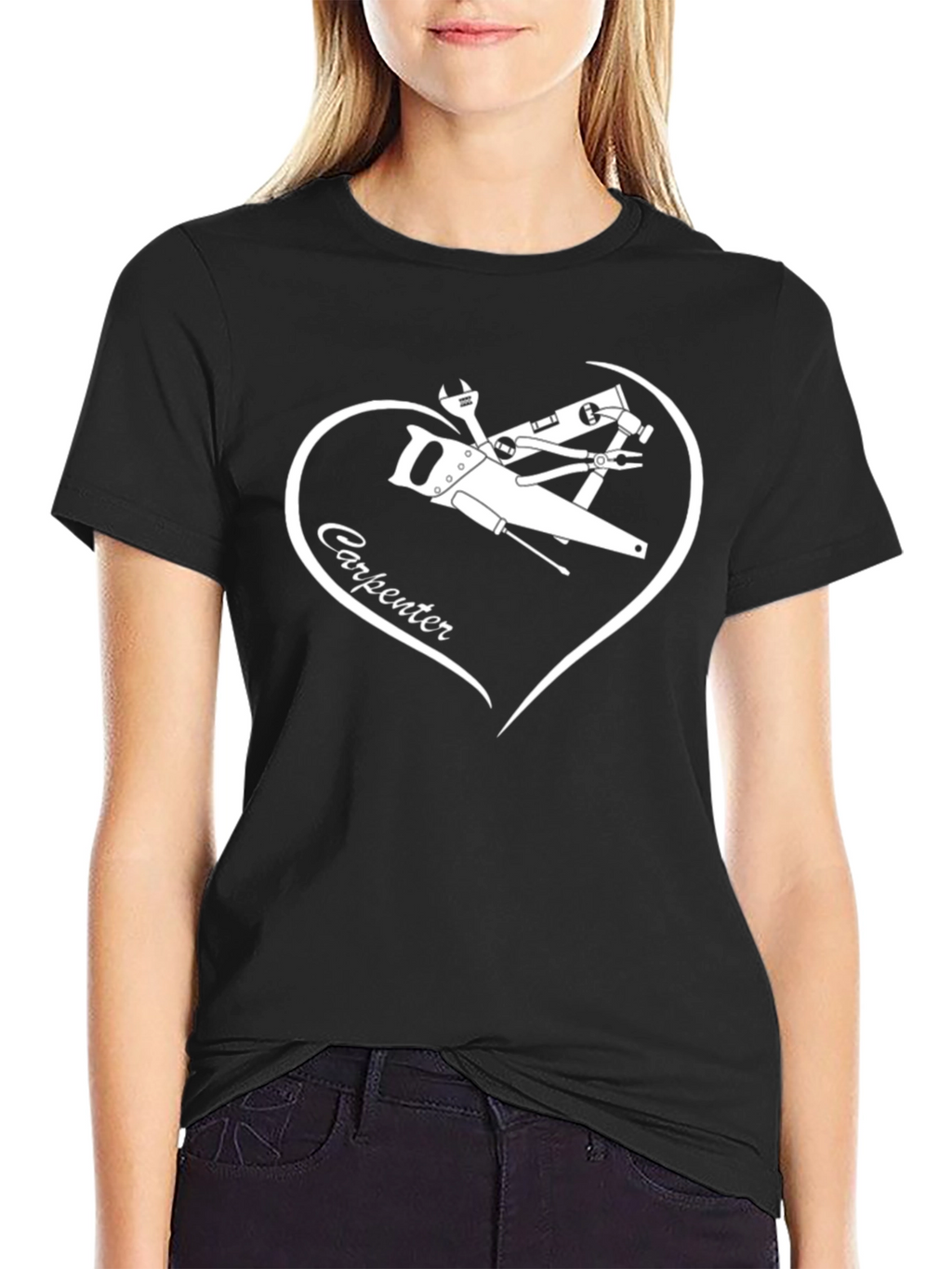 Carpenter Tools Heart Graphic Tee - Black