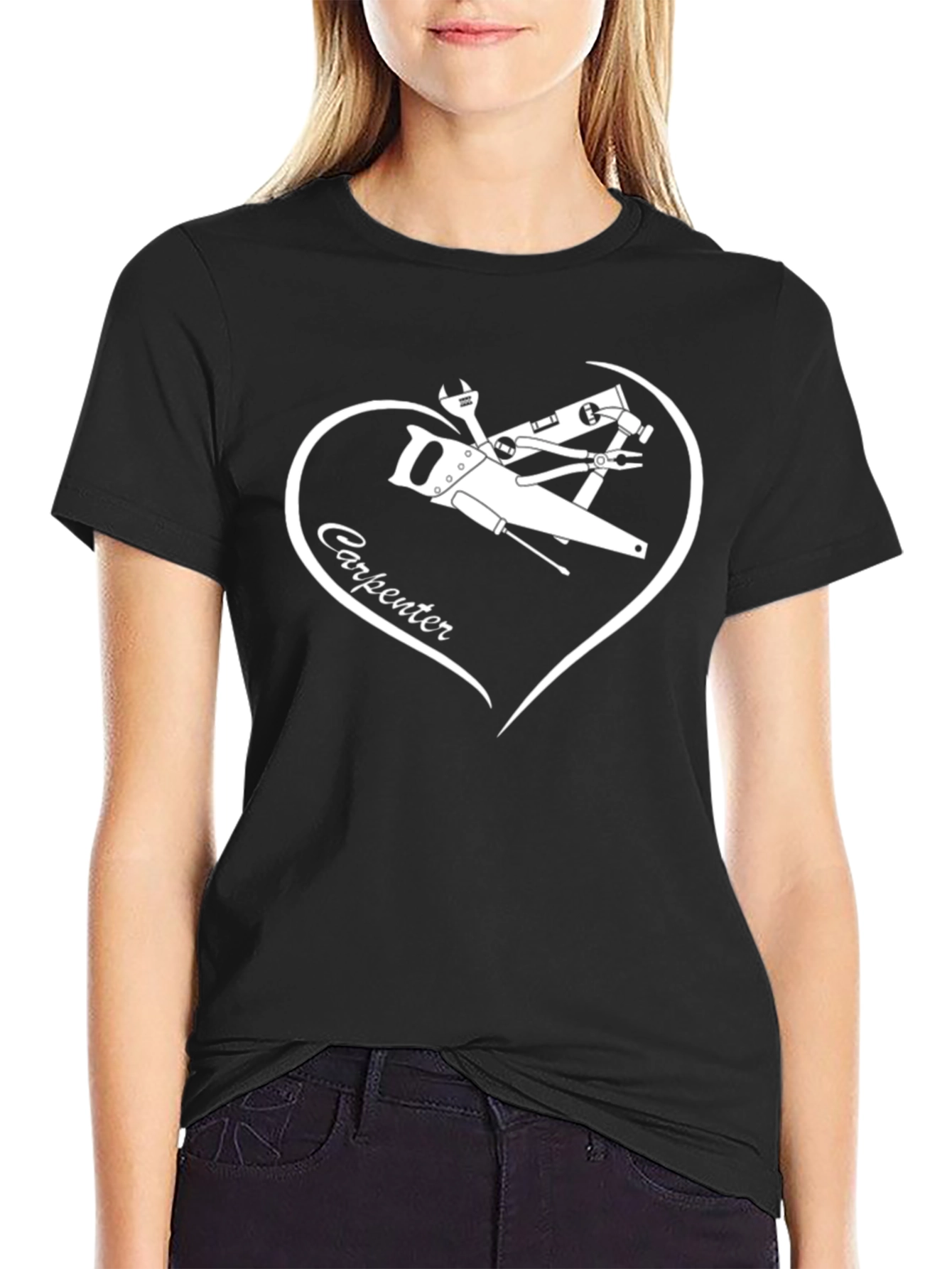 Carpenter Tools Heart Graphic Tee - Black