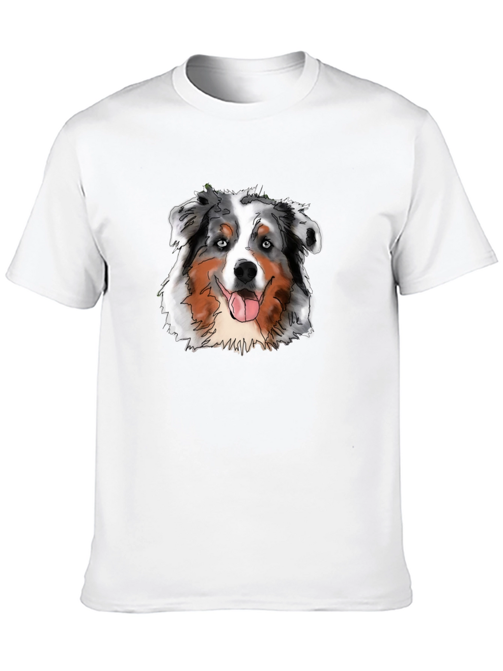 Aussie Dog Graphic Tee - Cool Black Shirt