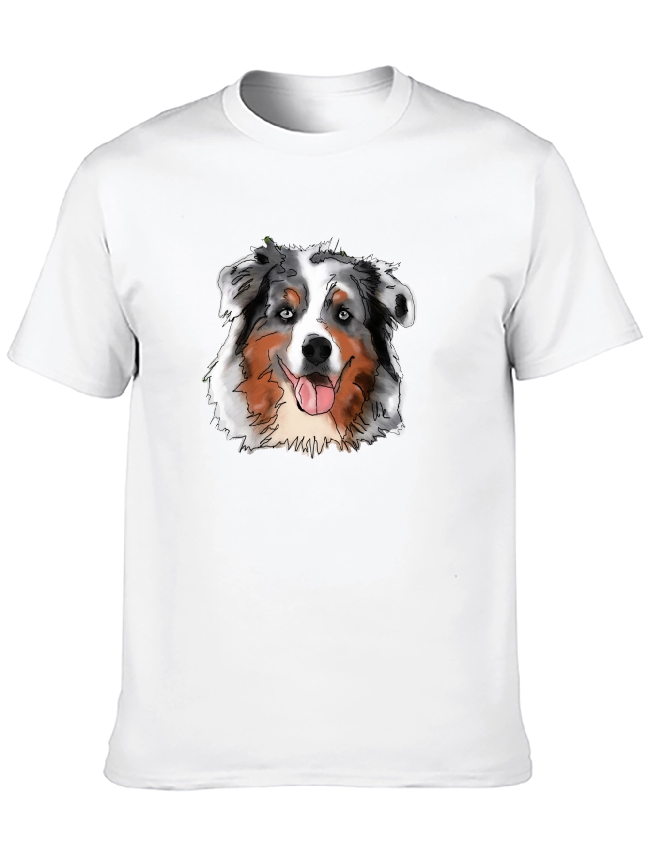 Aussie Dog Graphic Tee - Cool Black Shirt