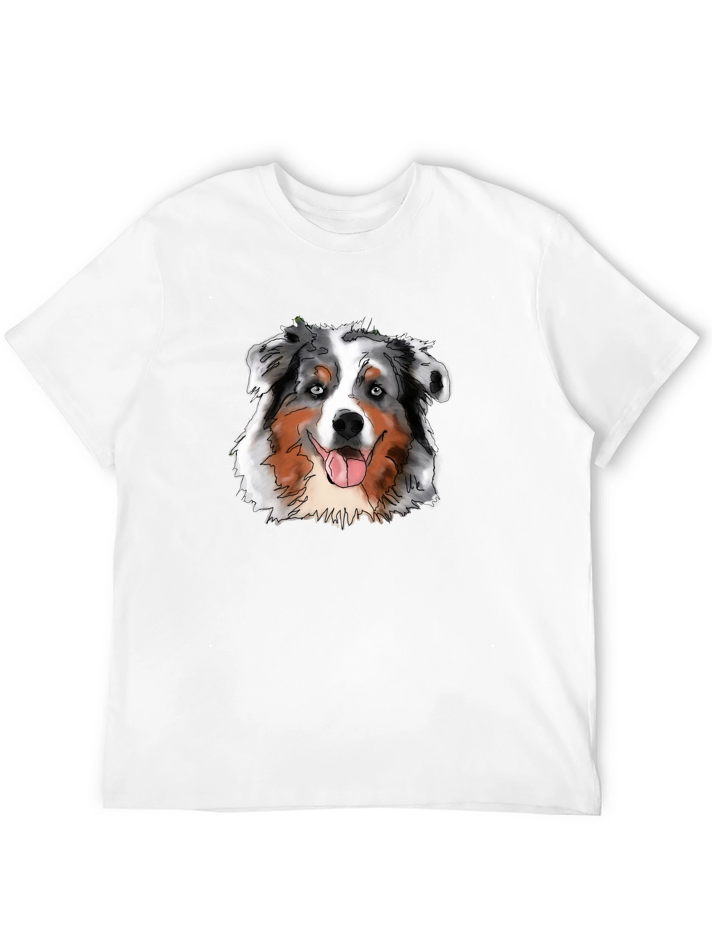 Aussie Dog Graphic Tee - Cool Black Shirt