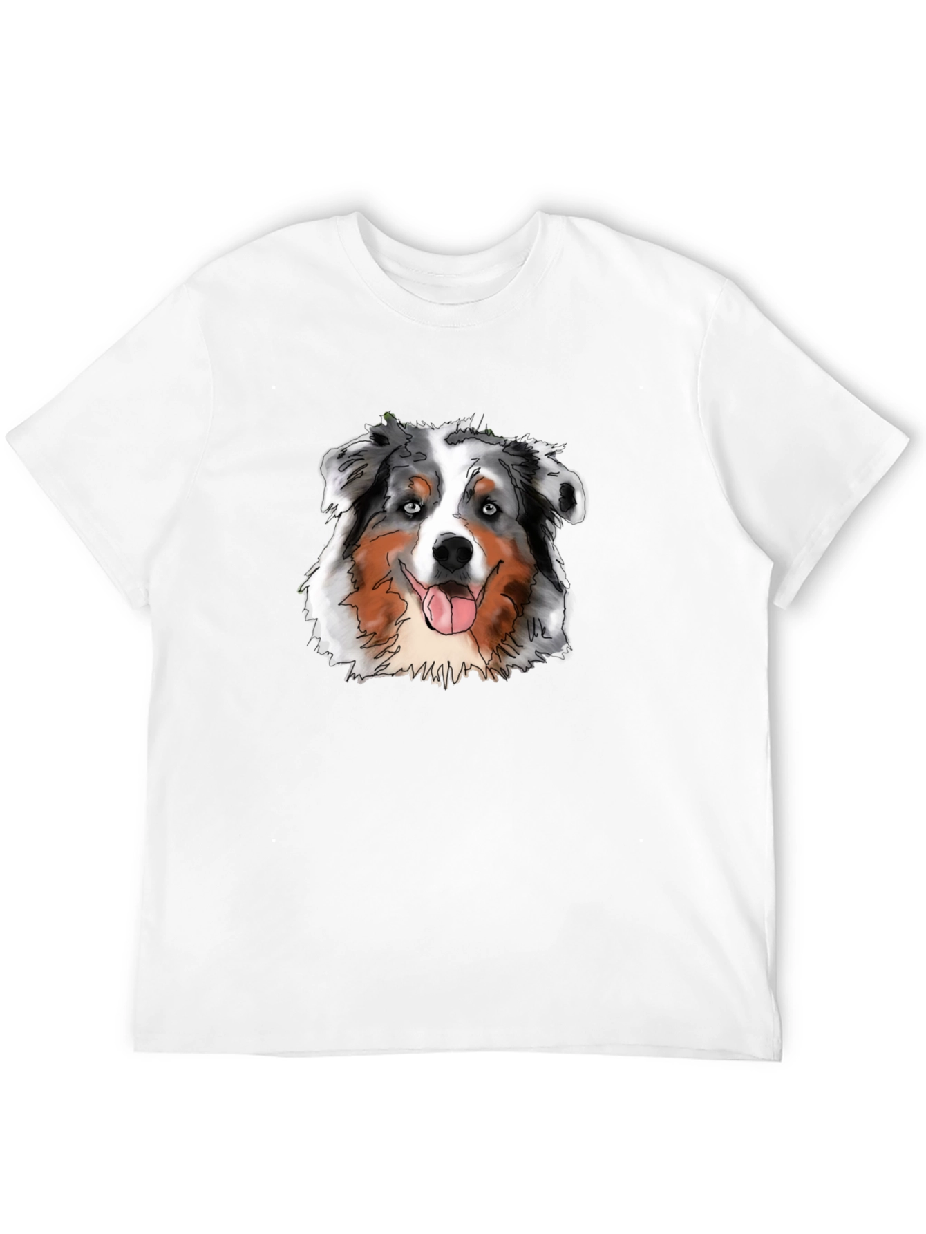 Aussie Dog Graphic Tee - Cool Black Shirt