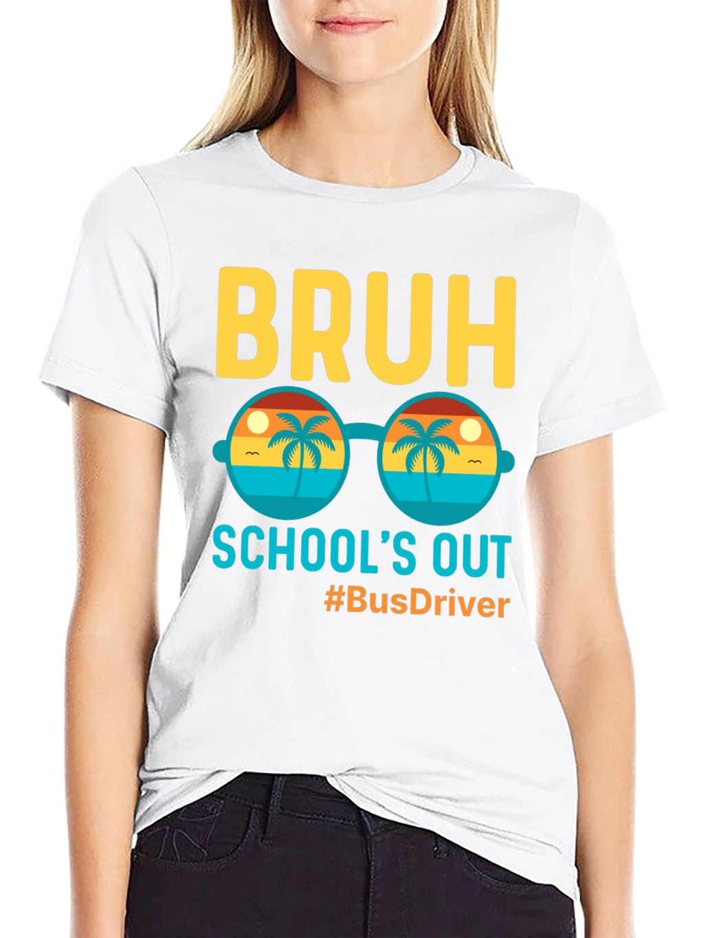 Bruh Schools Out Bus Driver Graphic Tee