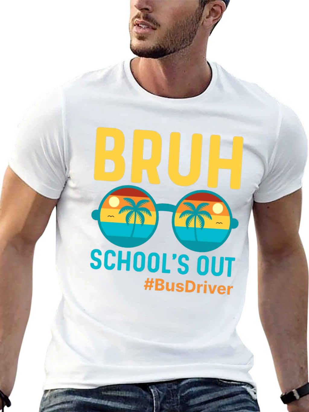Bruh Schools Out Bus Driver Graphic Tee