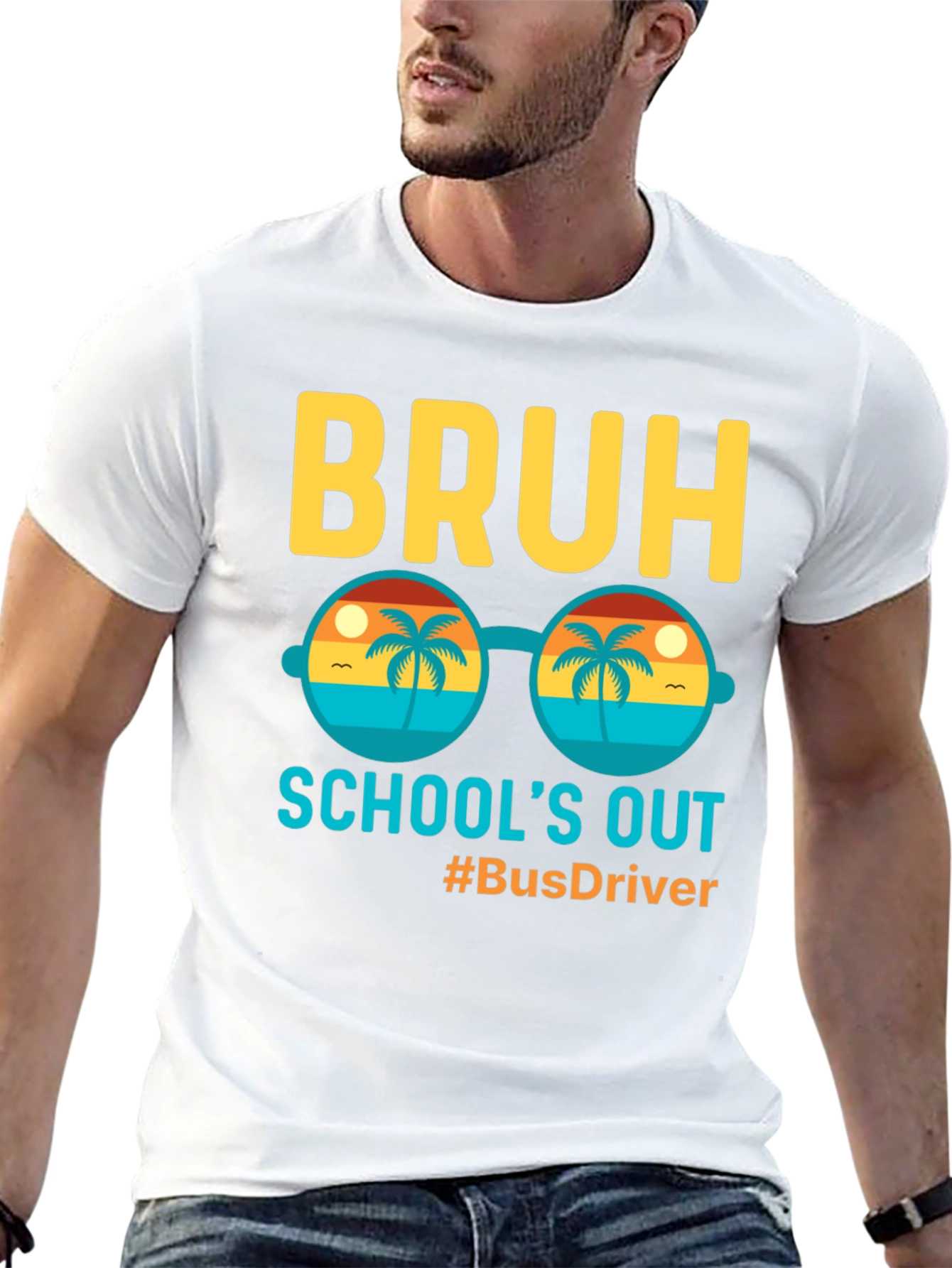 Bruh Schools Out Bus Driver Graphic Tee