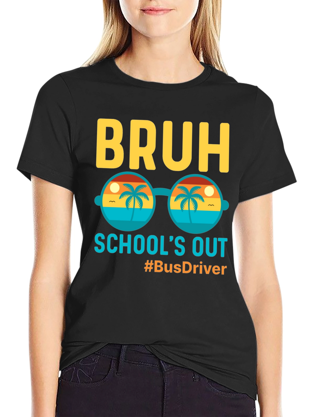 Bruh Schools Out Bus Driver Graphic Tee