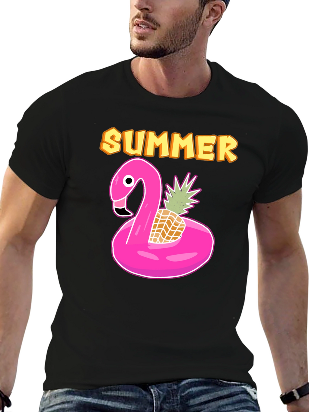 Summer Flamingo & Pineapple T-Shirt