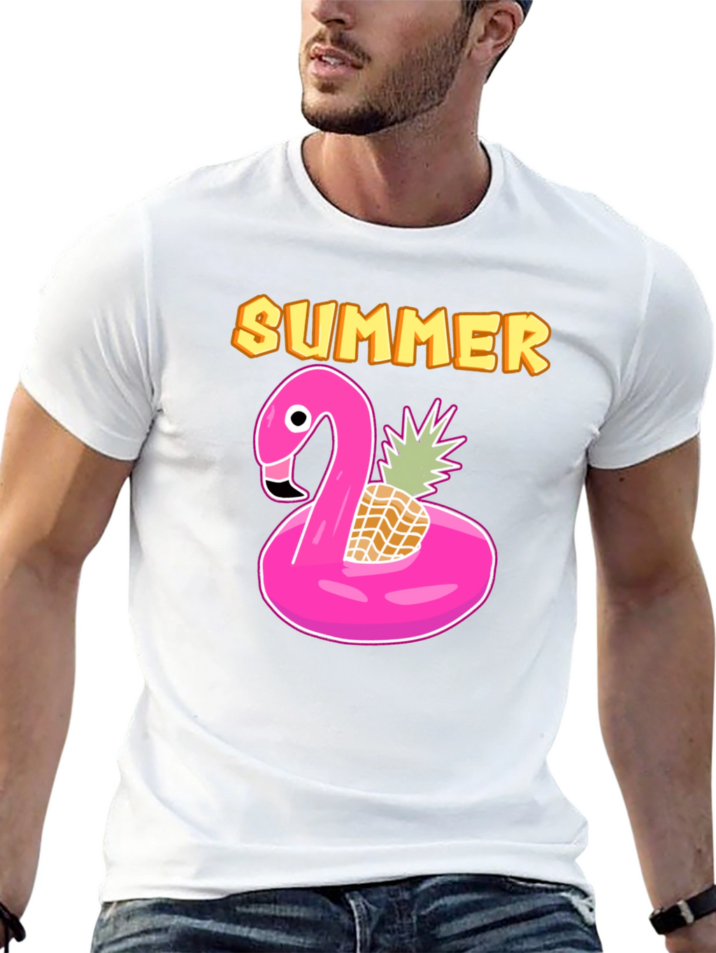 Summer Flamingo & Pineapple T-Shirt