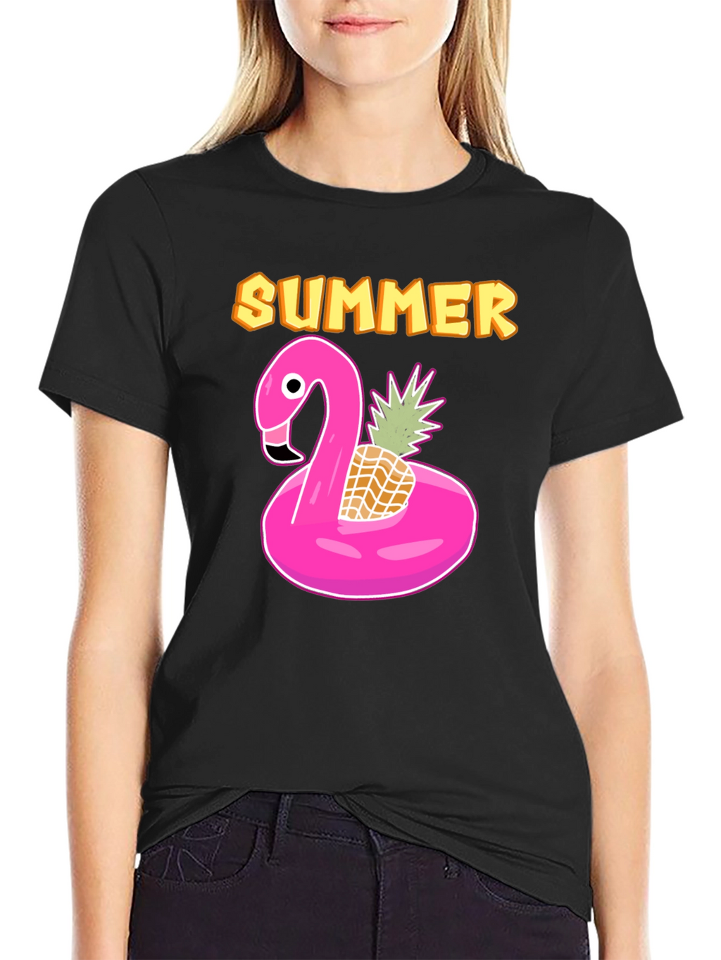 Summer Flamingo & Pineapple T-Shirt