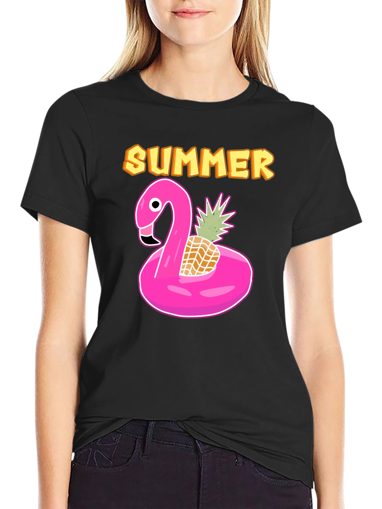 Summer Flamingo & Pineapple T-Shirt