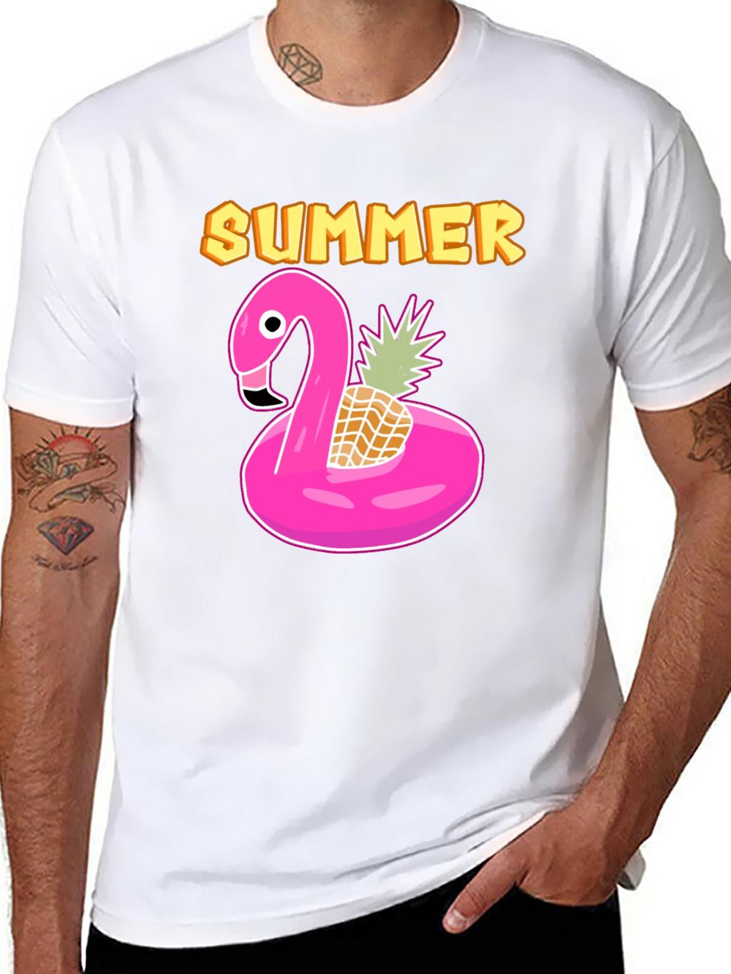 Summer Flamingo & Pineapple T-Shirt