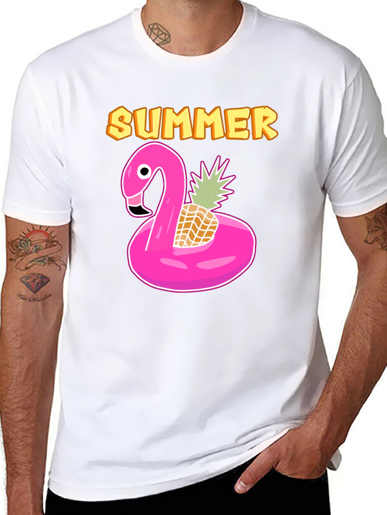 Summer Flamingo & Pineapple T-Shirt