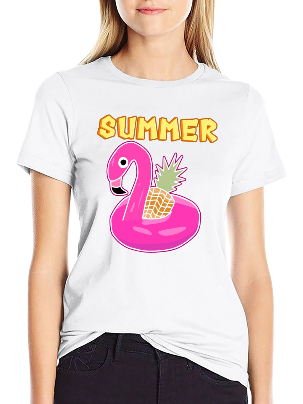 Summer Flamingo & Pineapple T-Shirt