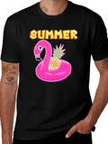 Summer Flamingo & Pineapple T-Shirt