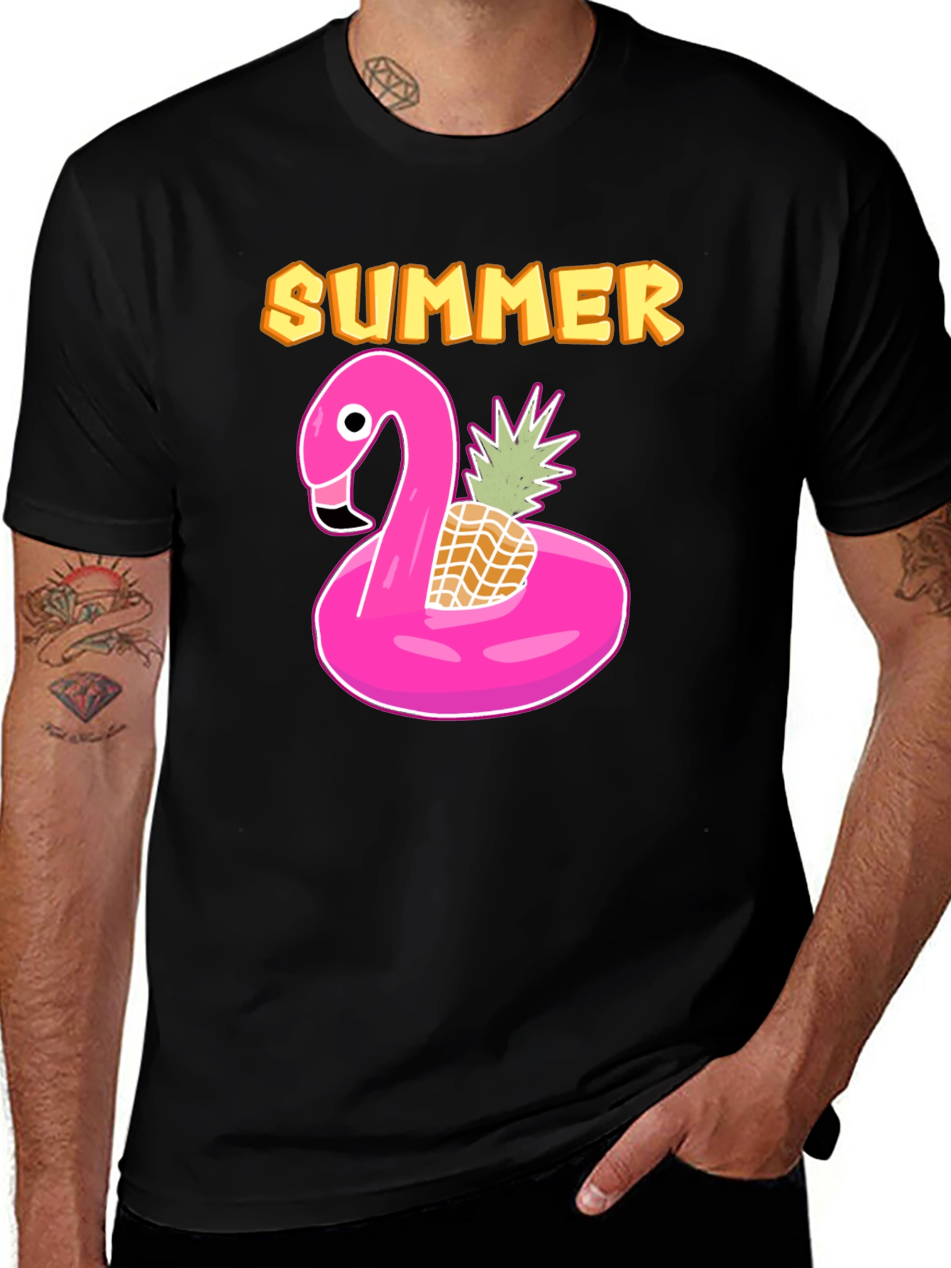 Summer Flamingo & Pineapple T-Shirt