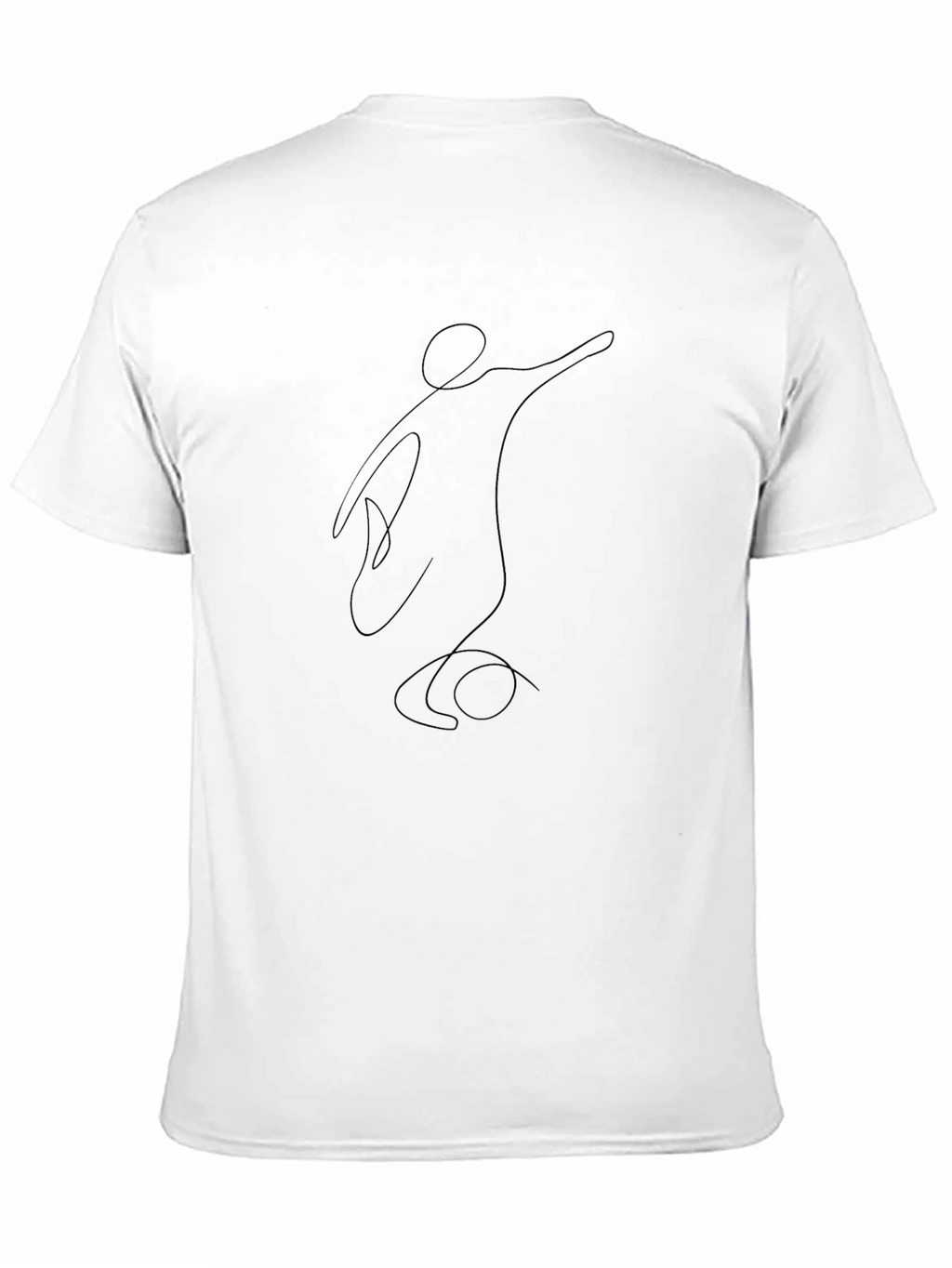 Abstract Line Art Black T-Shirt