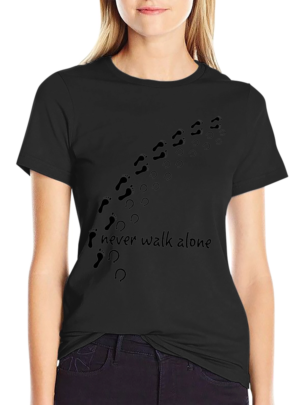 Never Walk Alone Graphic Print Tee