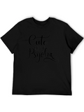 Cute Bunny Psycho Graphic Tee - Black