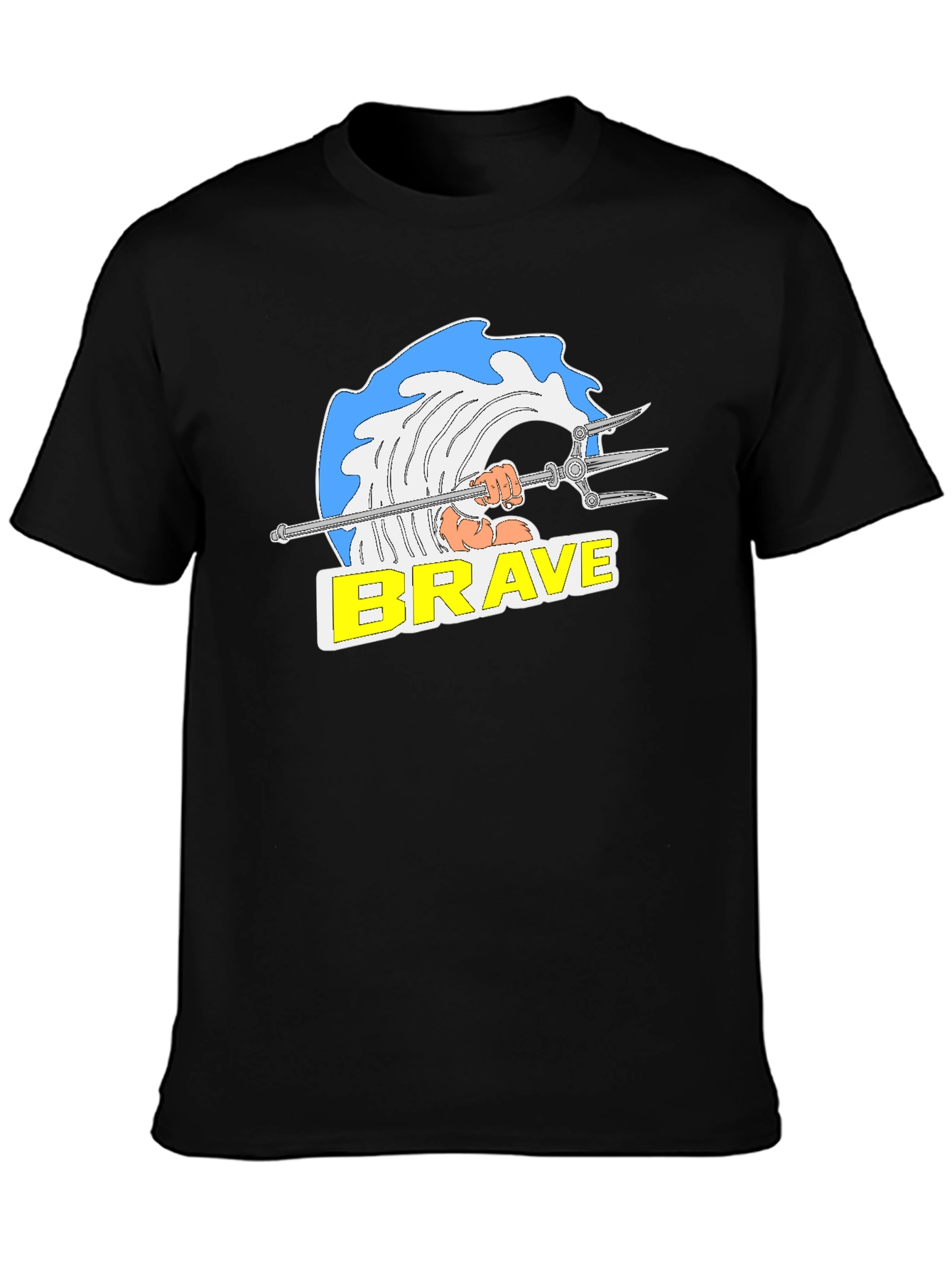 Brave Graphic T-Shirt - Black Cotton Tee