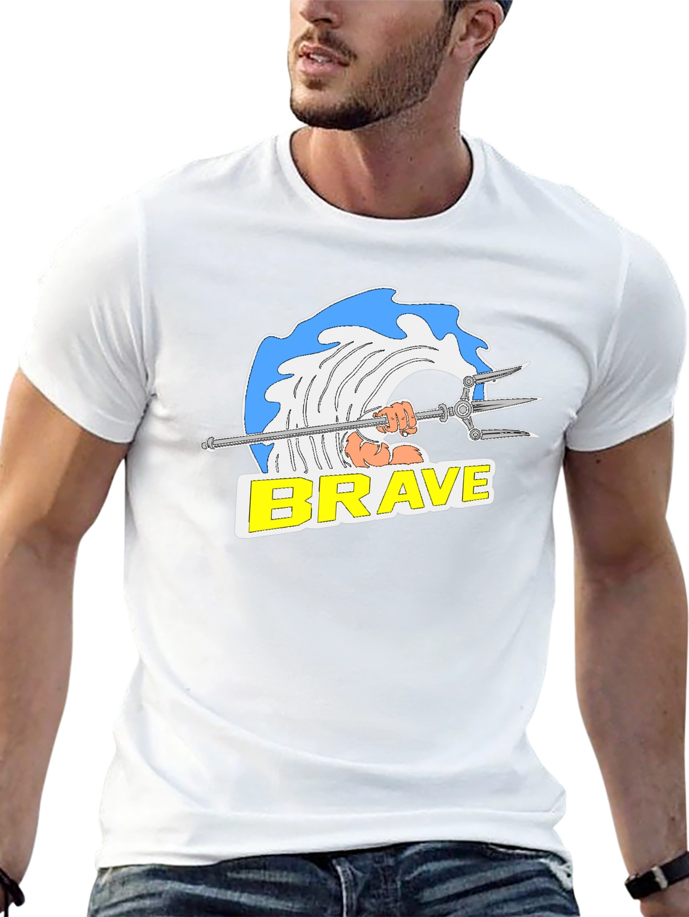 Brave Graphic T-Shirt - Black Cotton Tee