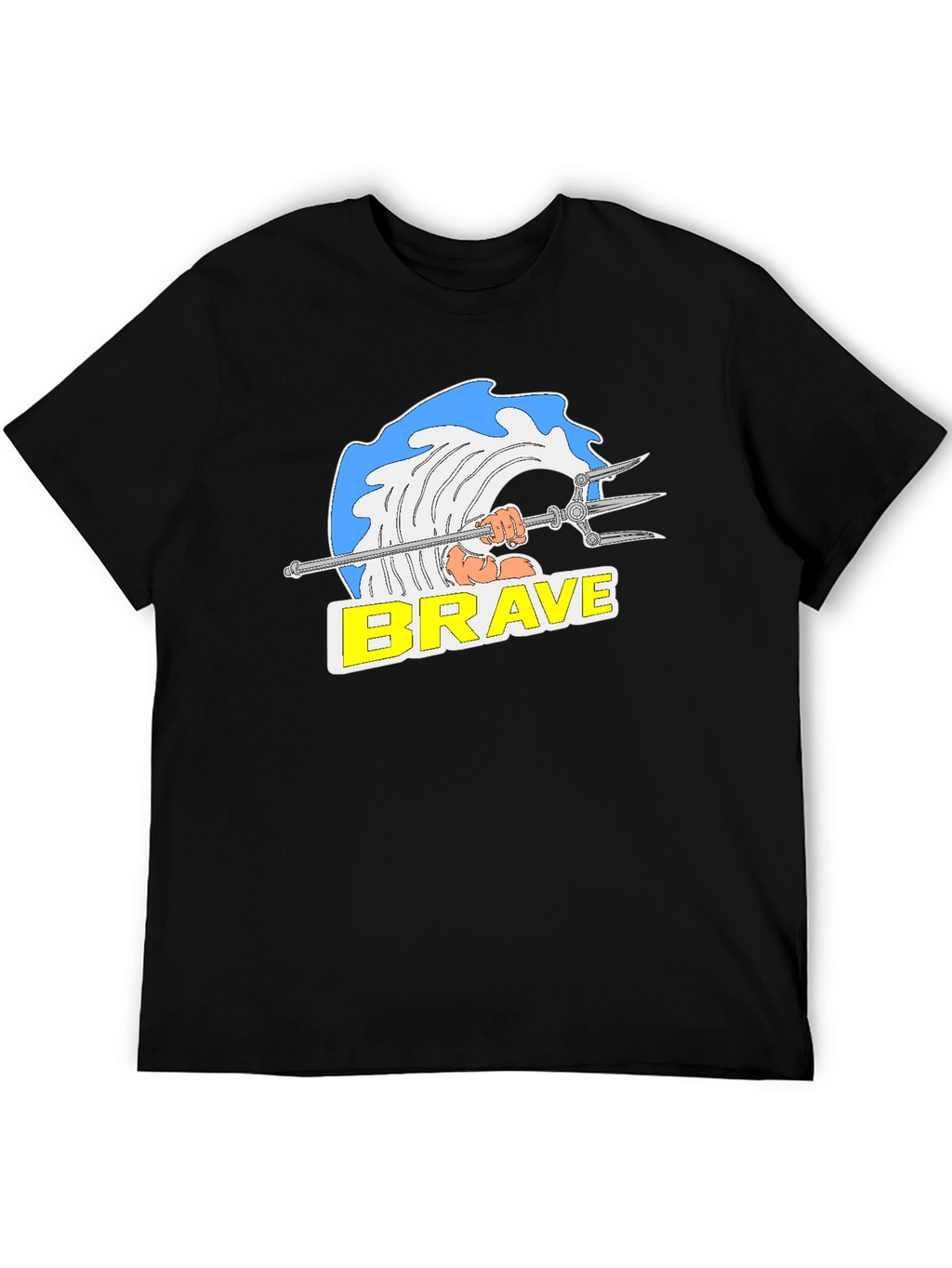 Brave Graphic T-Shirt - Black Cotton Tee