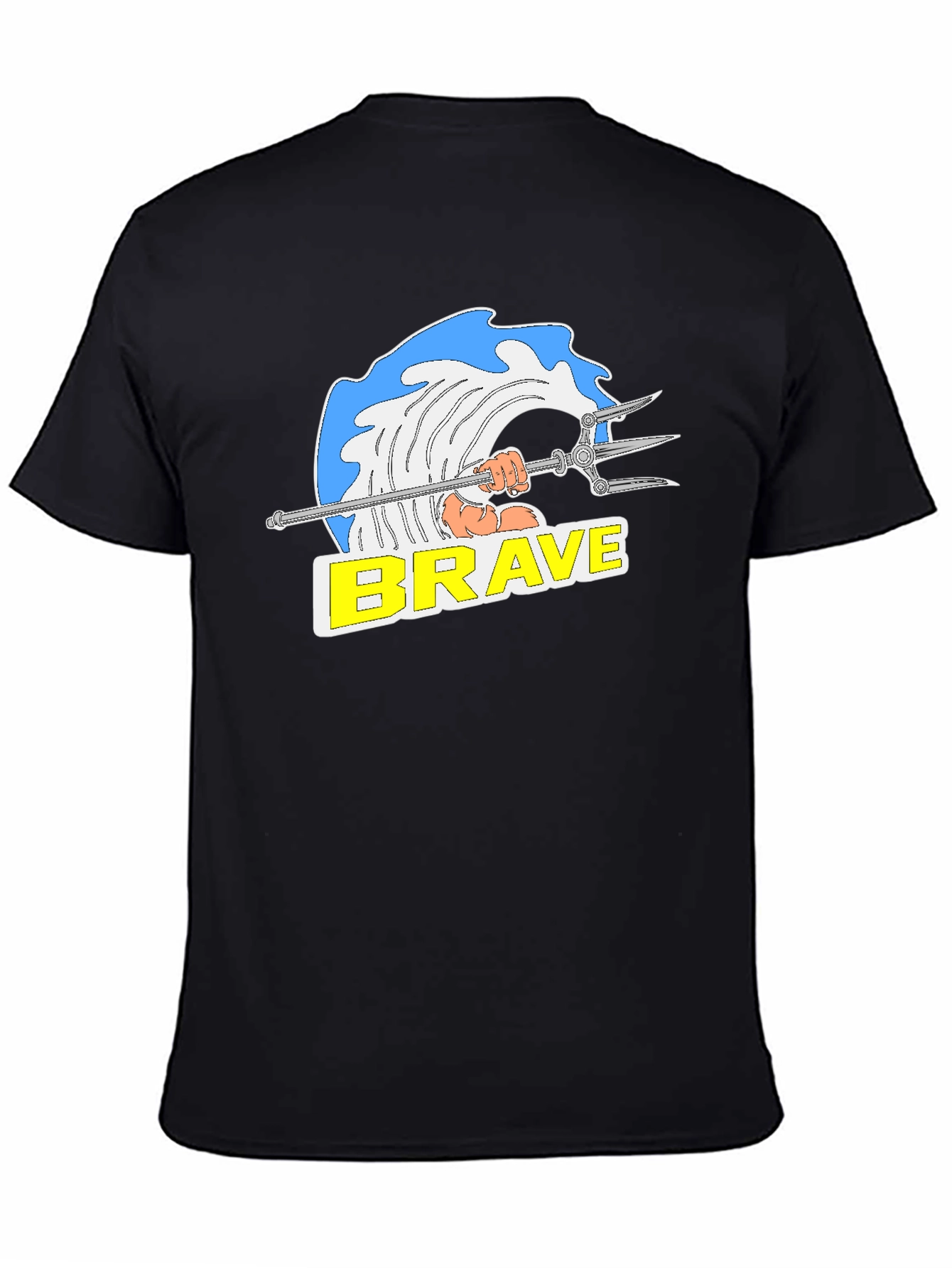 Brave Graphic T-Shirt - Black Cotton Tee