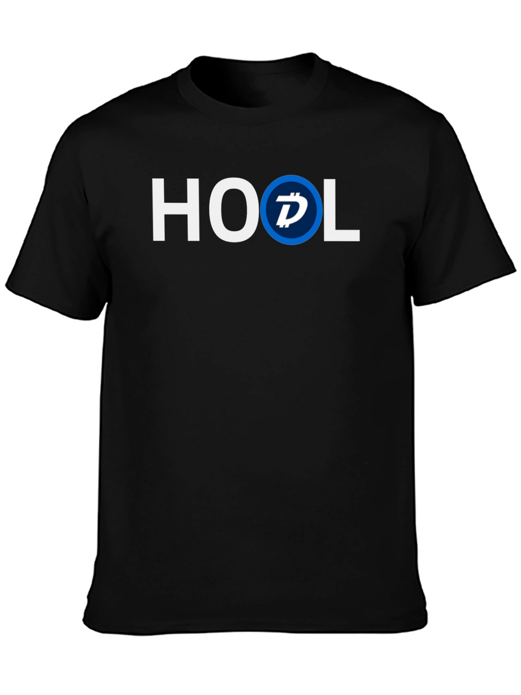 HOOL Crypto T-Shirt - Black Cotton Blend Casual Tee