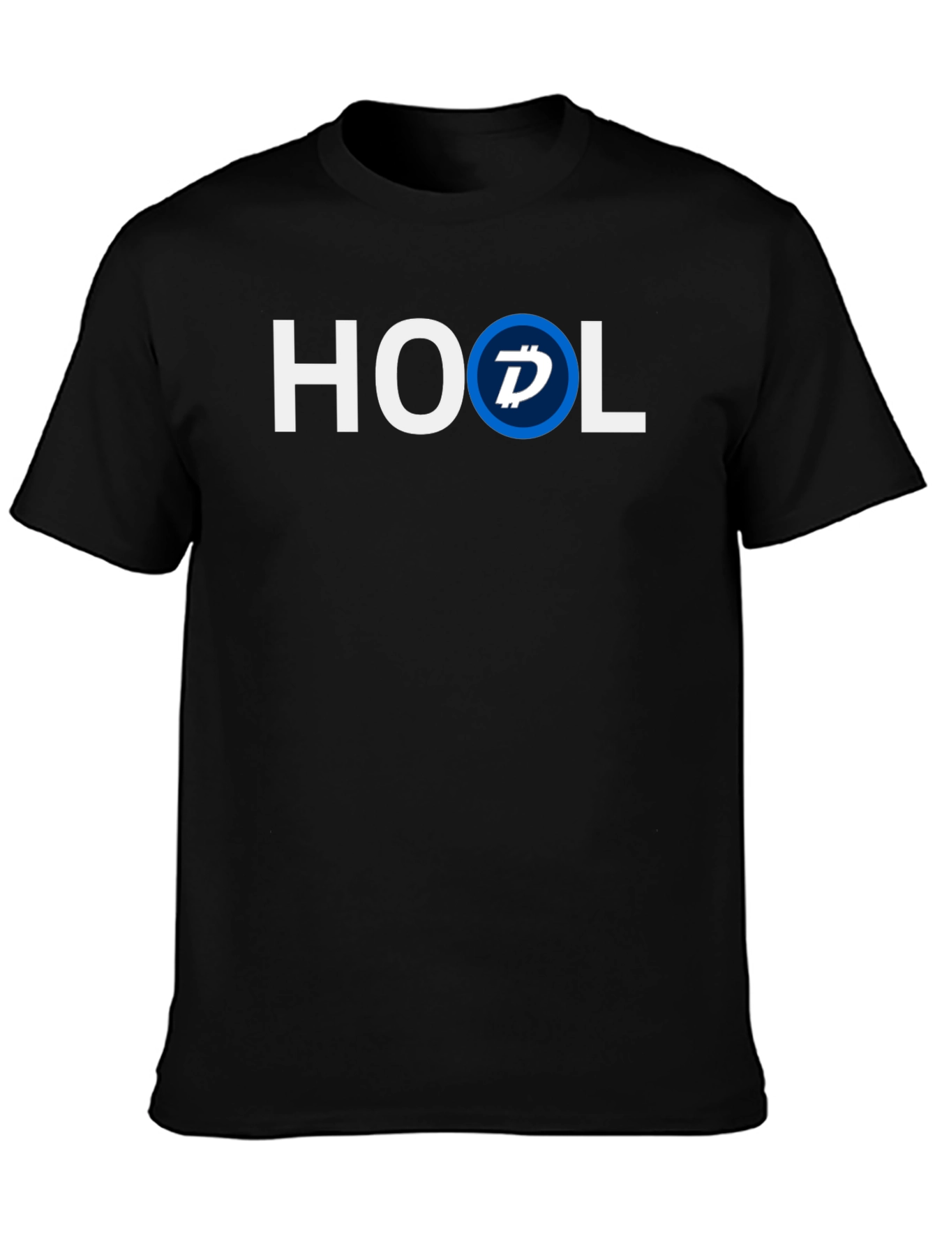 HOOL Crypto T-Shirt - Black Cotton Blend Casual Tee