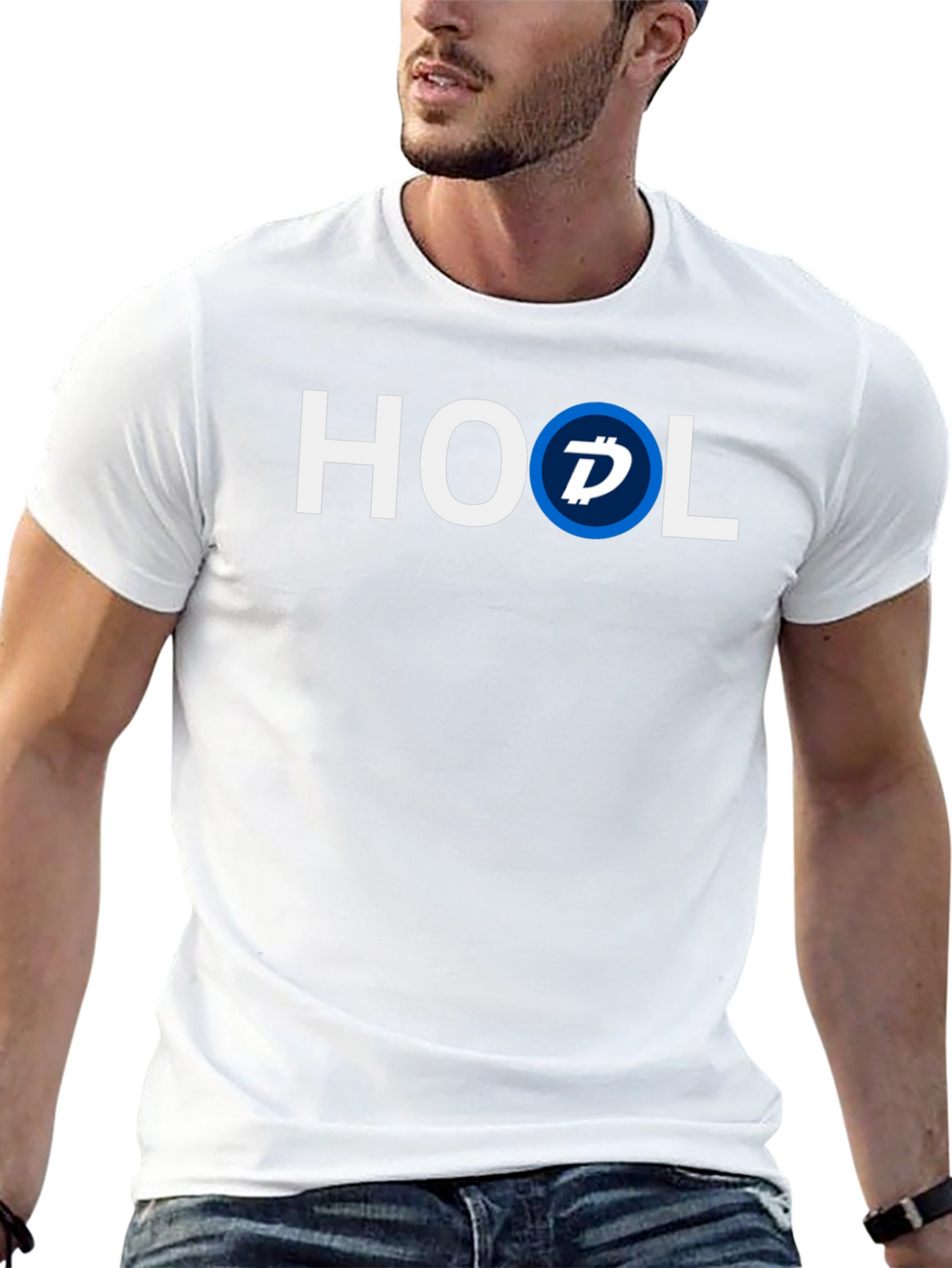 HOOL Crypto T-Shirt - Black Cotton Blend Casual Tee