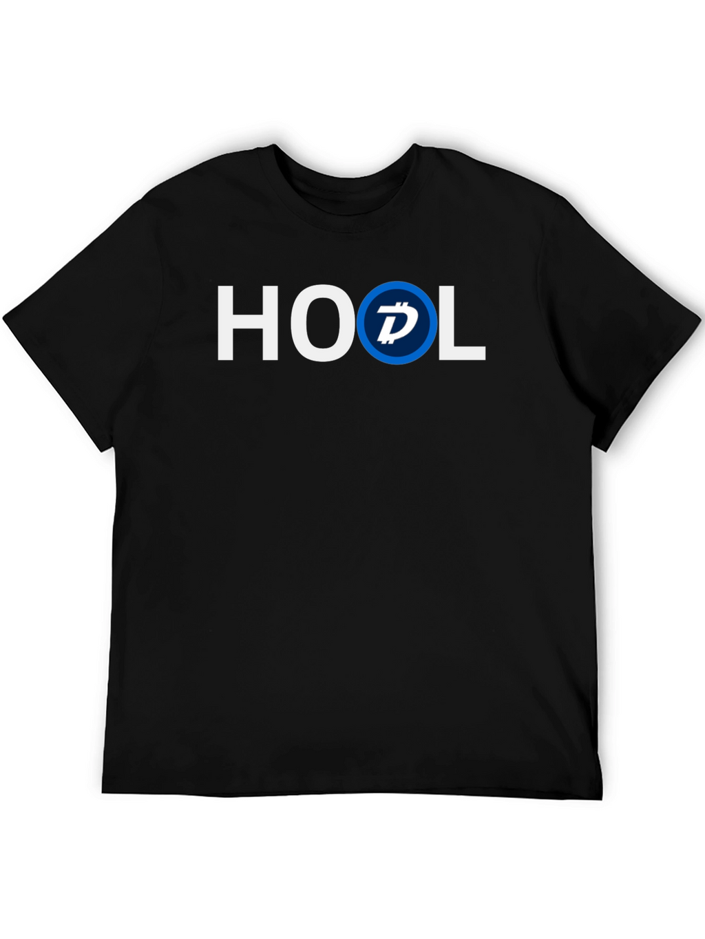 HOOL Crypto T-Shirt - Black Cotton Blend Casual Tee