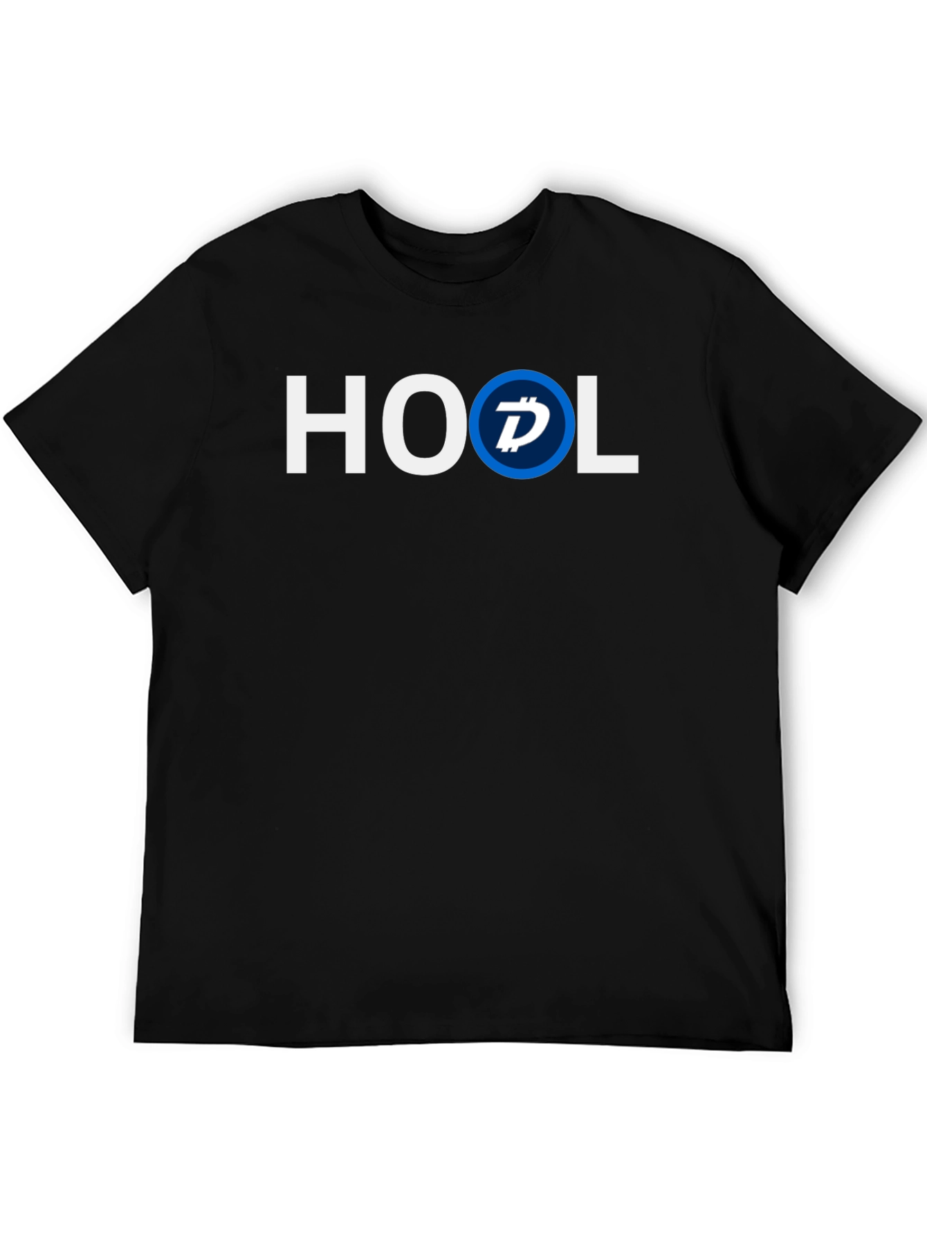 HOOL Crypto T-Shirt - Black Cotton Blend Casual Tee