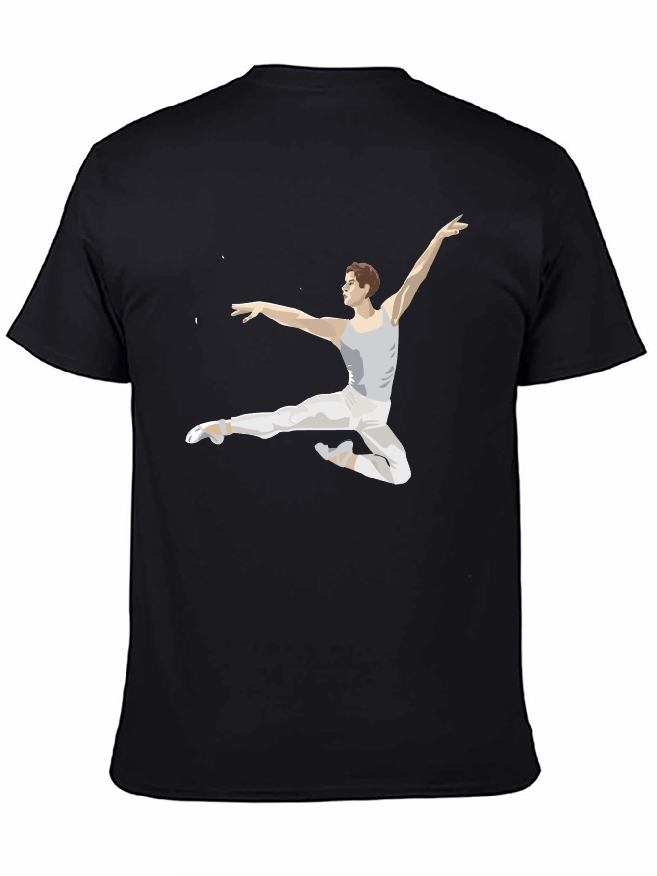 Ballet Dancer Graphic Tee - Black Cotton T-Shirt