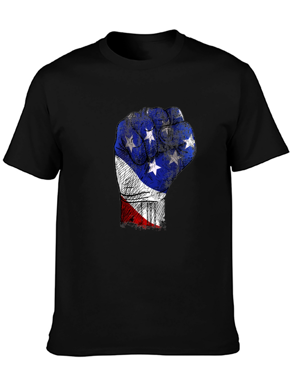 Patriotic Fist Graphic Tee - USA Pride T-Shirt