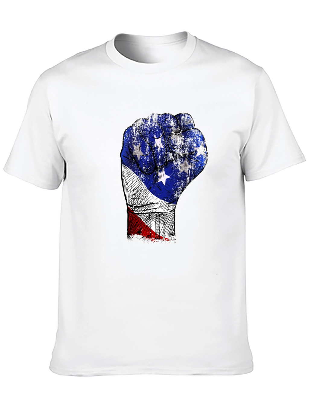 Patriotic Fist Graphic Tee - USA Pride T-Shirt