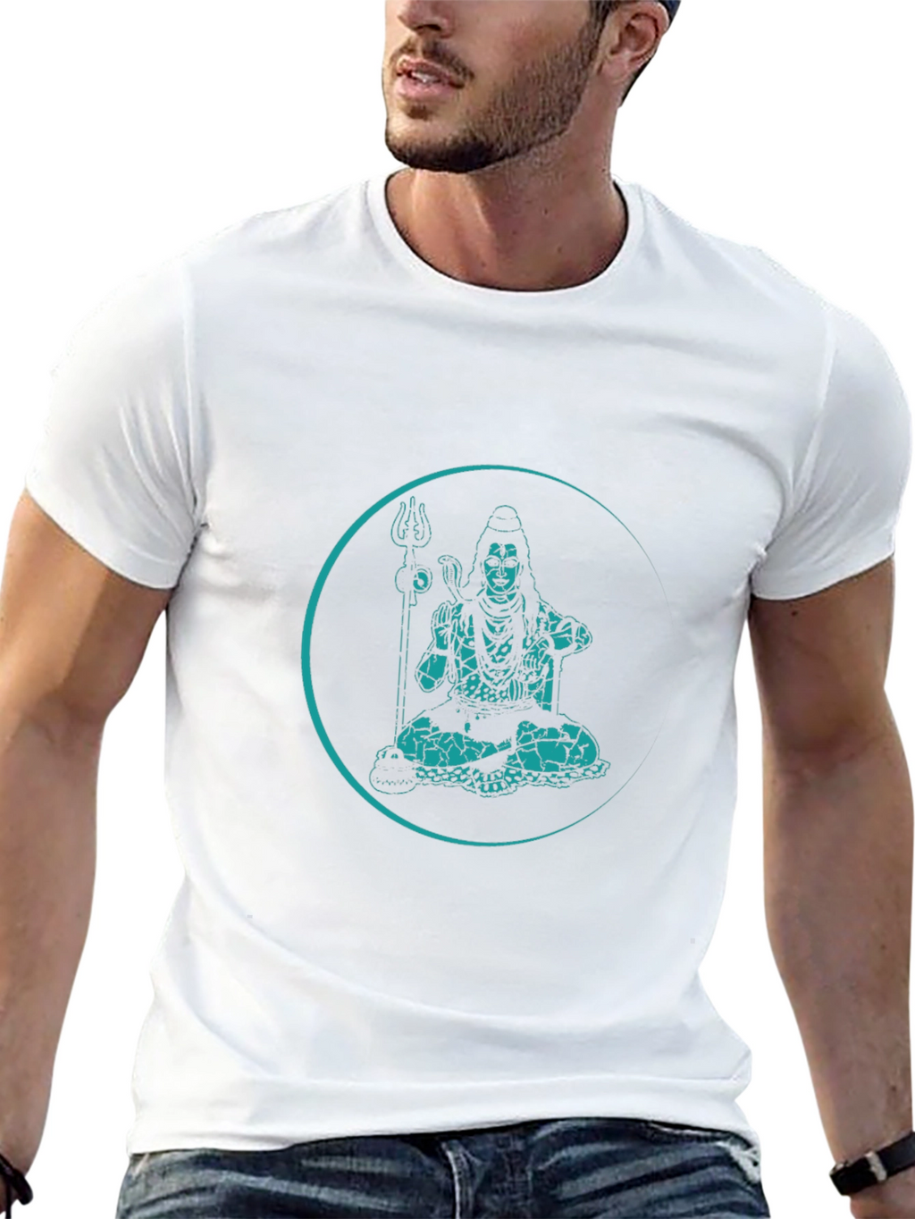 Shiva Graphic Print Black T-Shirt