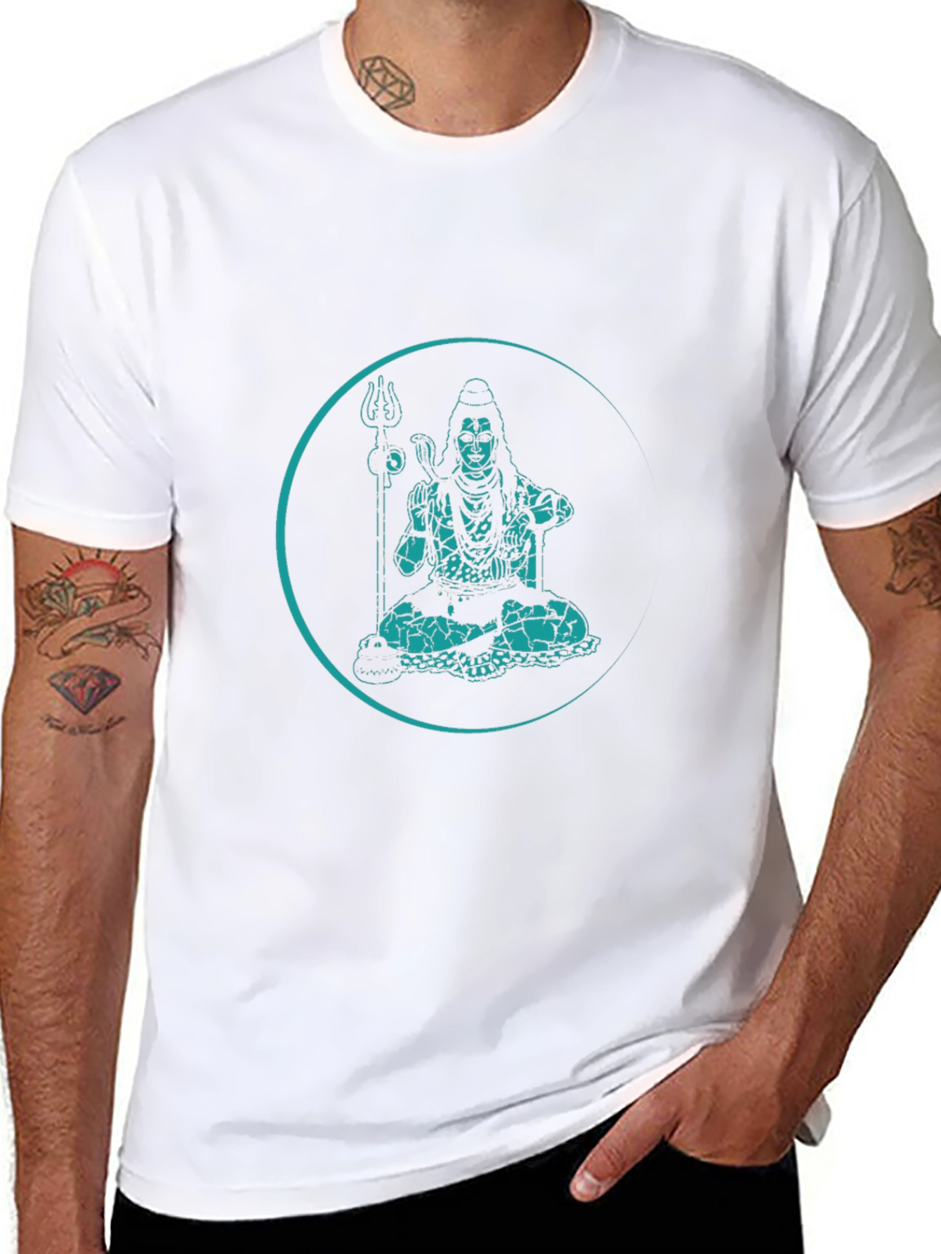 Shiva Graphic Print Black T-Shirt