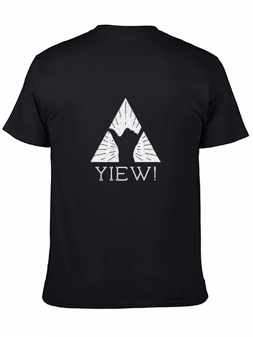 YIEW! Graphic Print Black T-Shirt