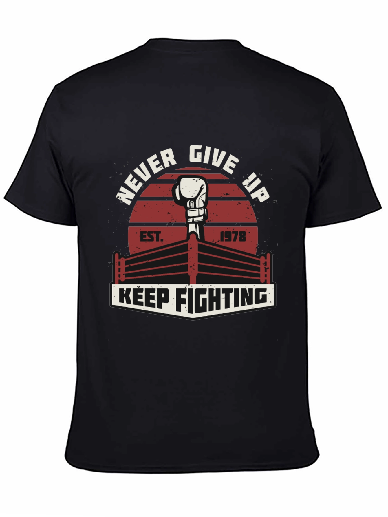 Never Give Up Boxing T-Shirt
