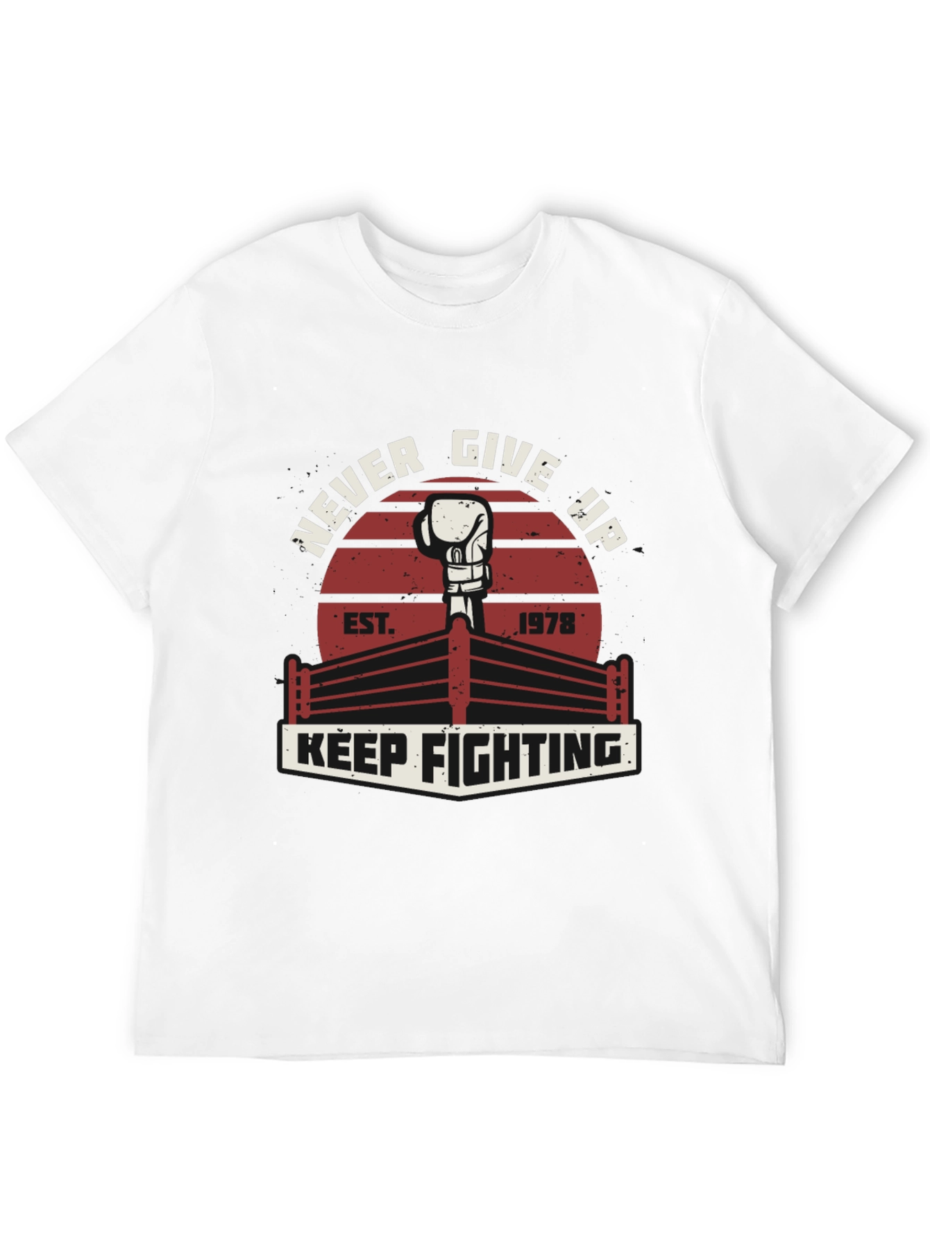 Never Give Up Boxing T-Shirt