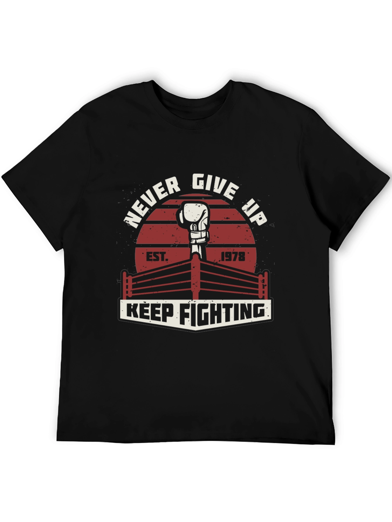 Never Give Up Boxing T-Shirt