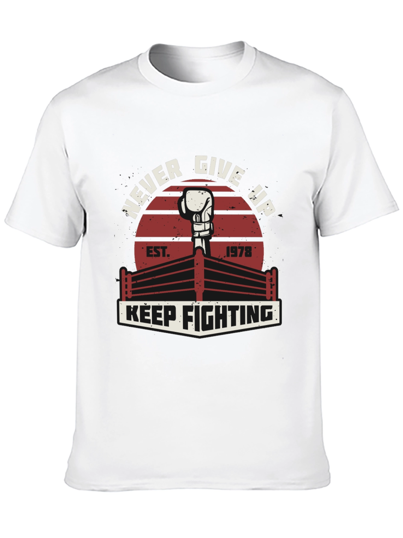 Never Give Up Boxing T-Shirt