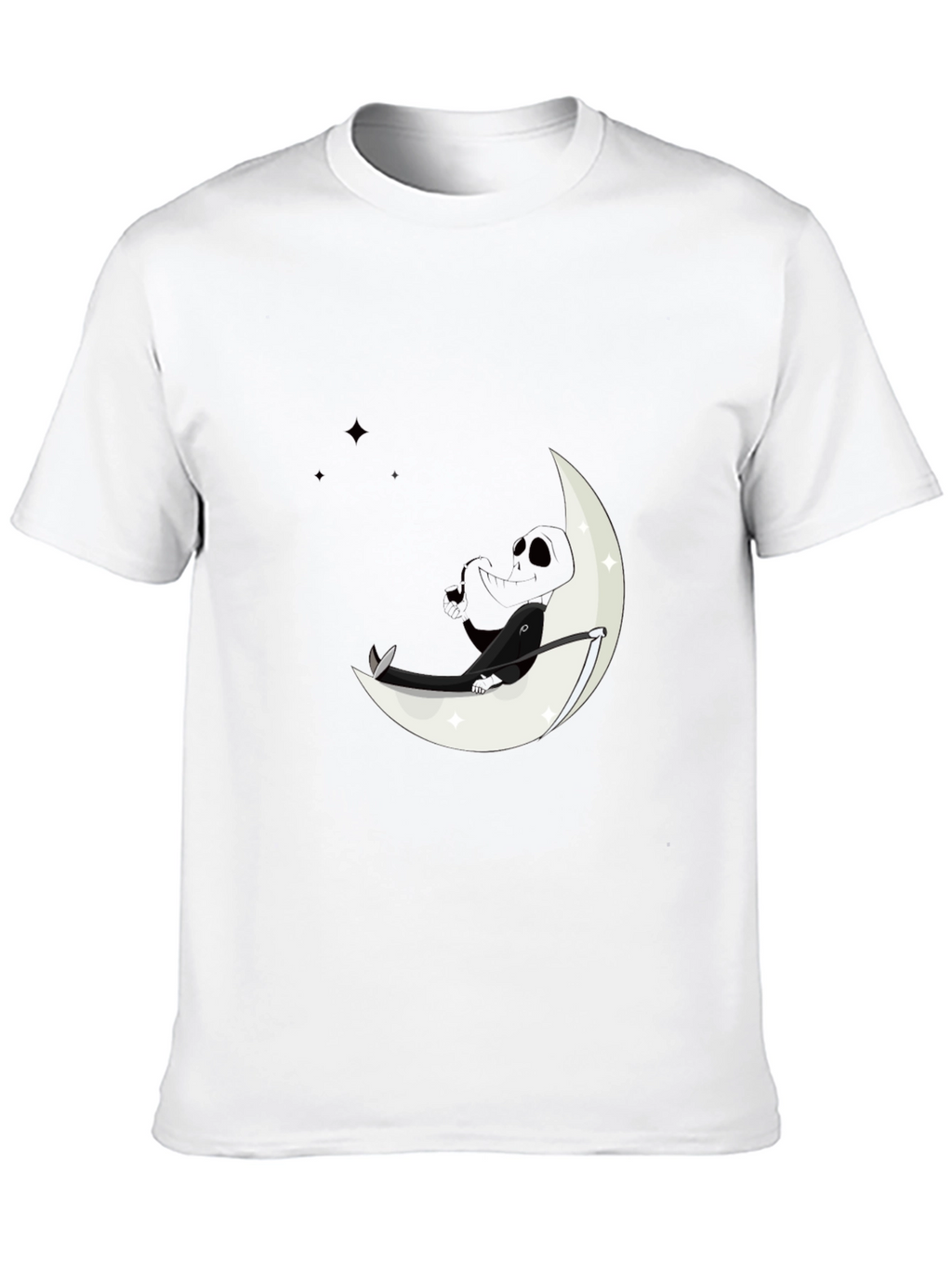 Moon Dreamer Graphic Tee - Black Cotton Comfort