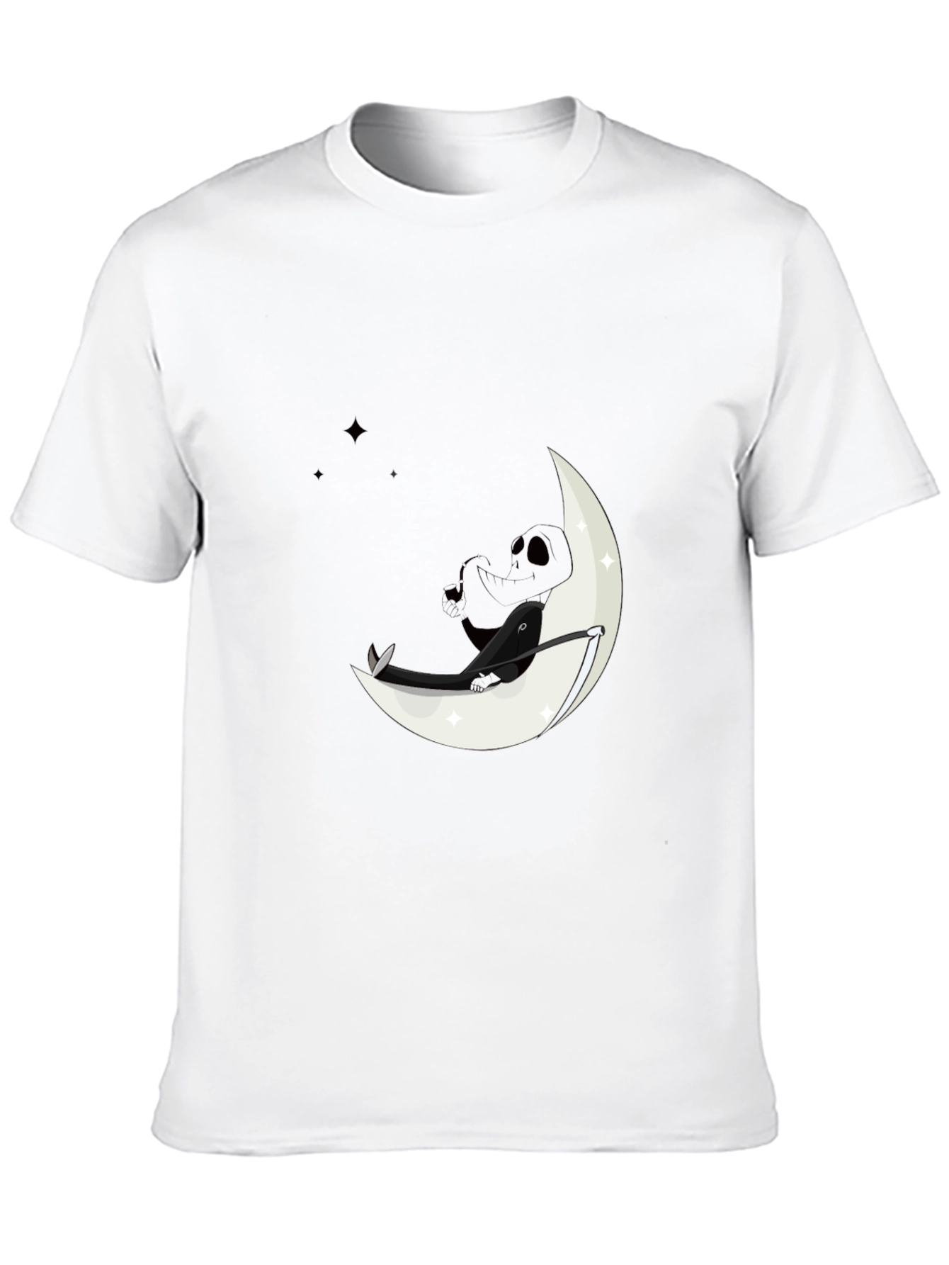 Moon Dreamer Graphic Tee - Black Cotton Comfort