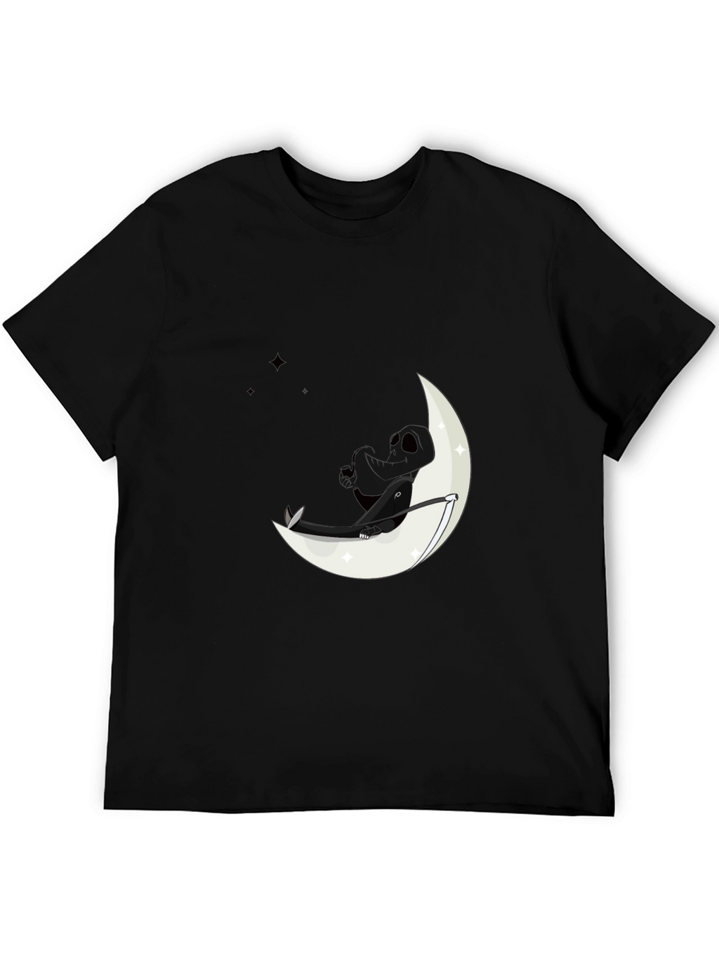 Moon Dreamer Graphic Tee - Black Cotton Comfort