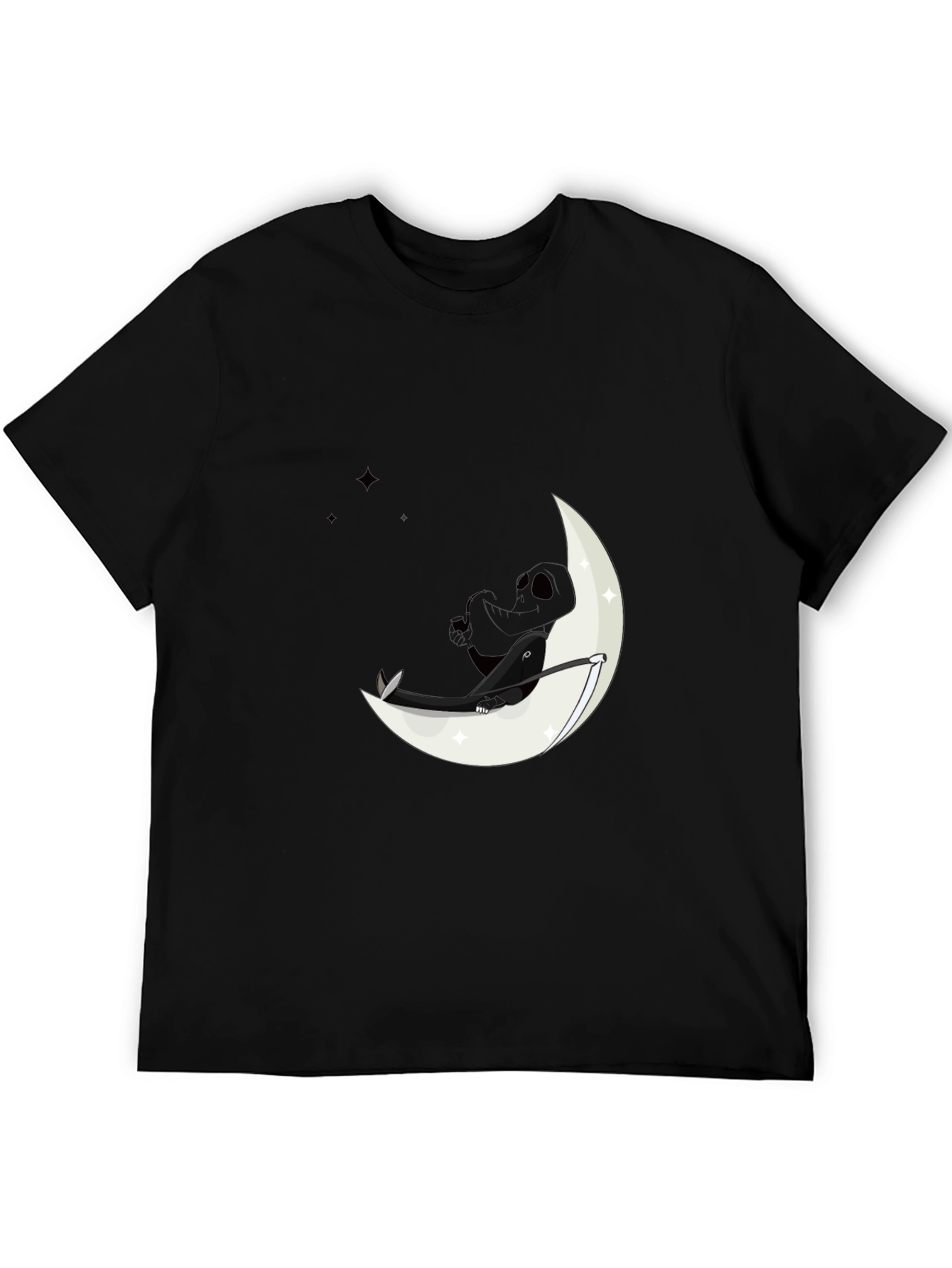 Moon Dreamer Graphic Tee - Black Cotton Comfort