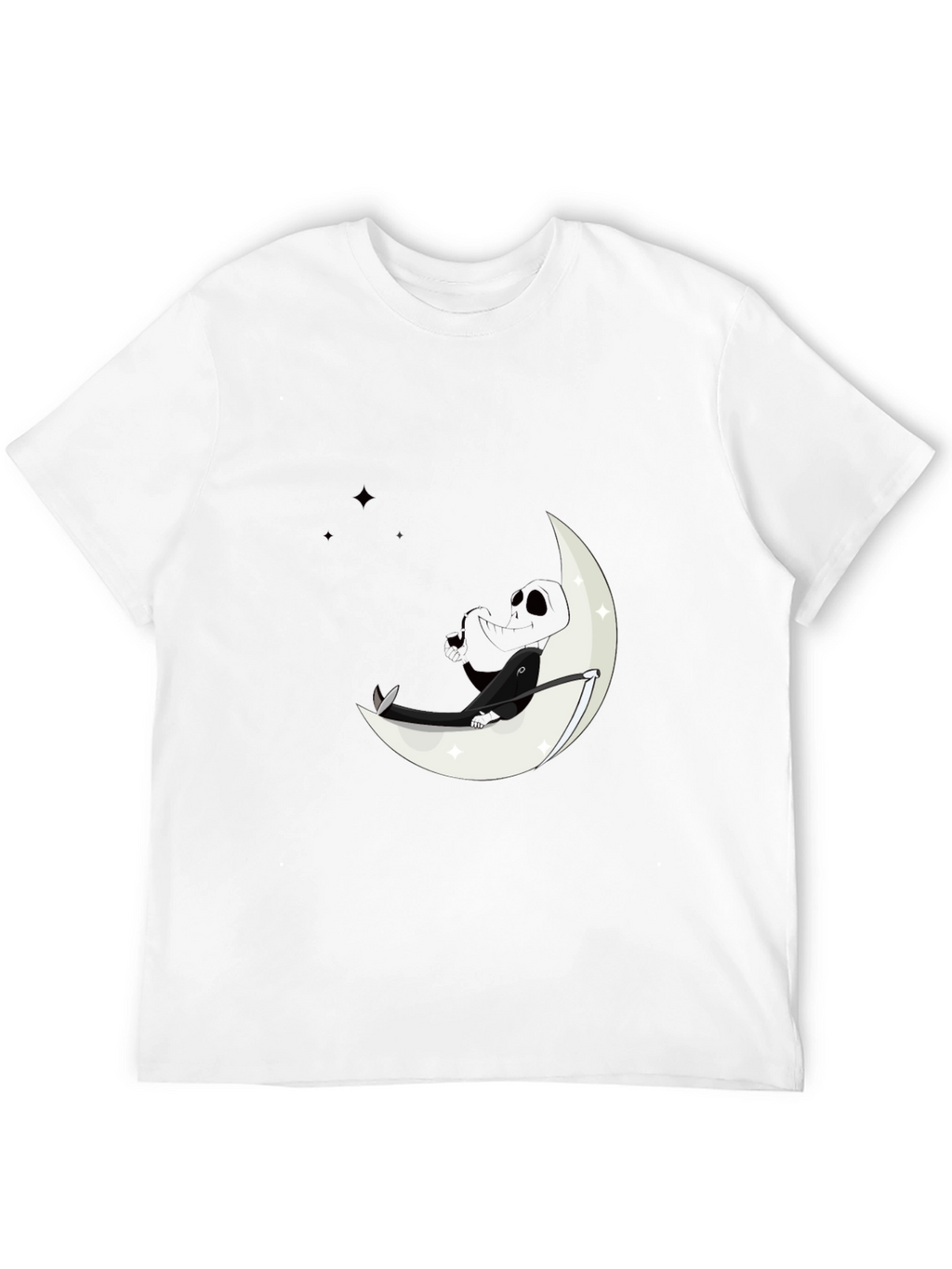 Moon Dreamer Graphic Tee - Black Cotton Comfort