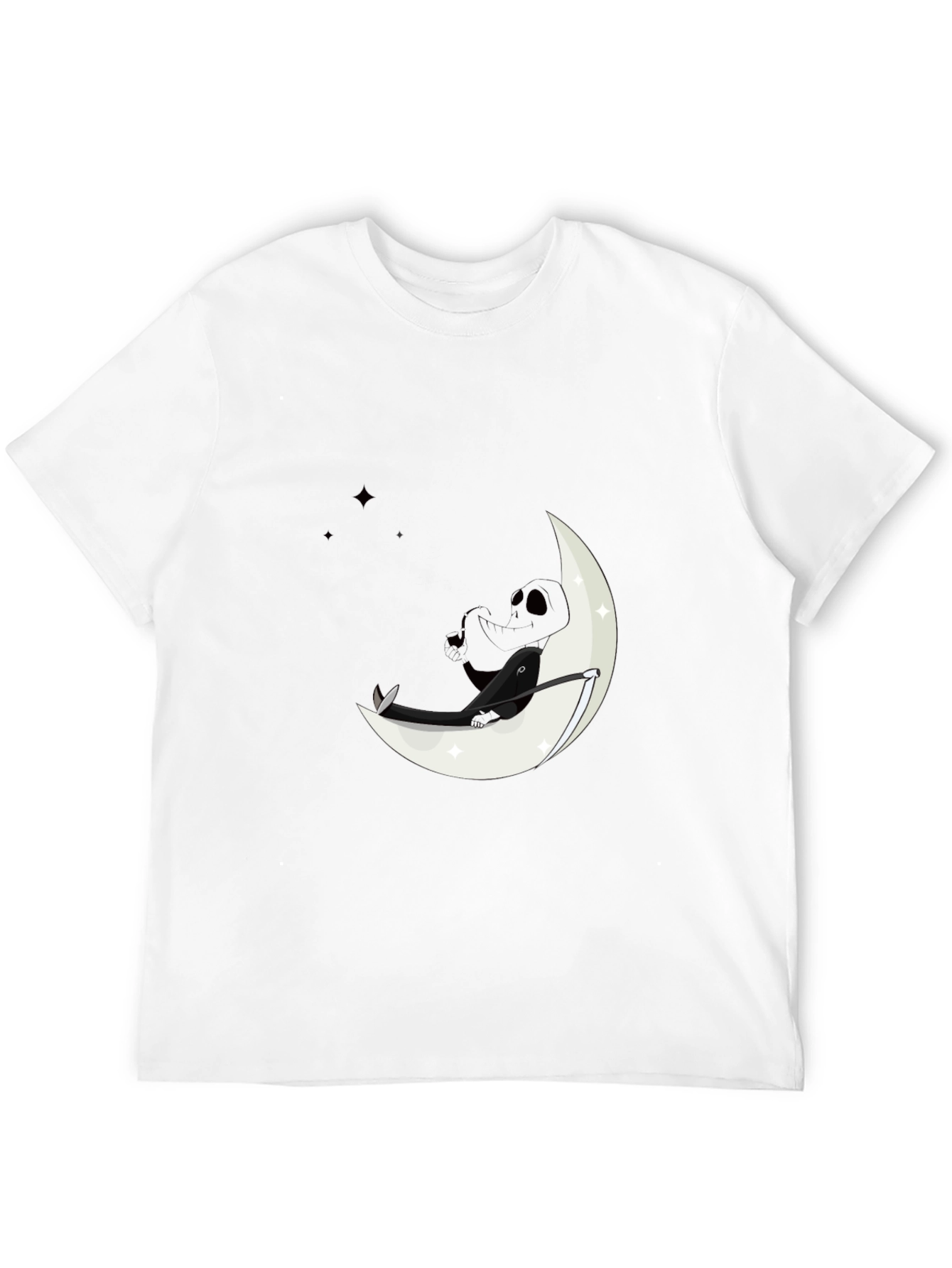 Moon Dreamer Graphic Tee - Black Cotton Comfort